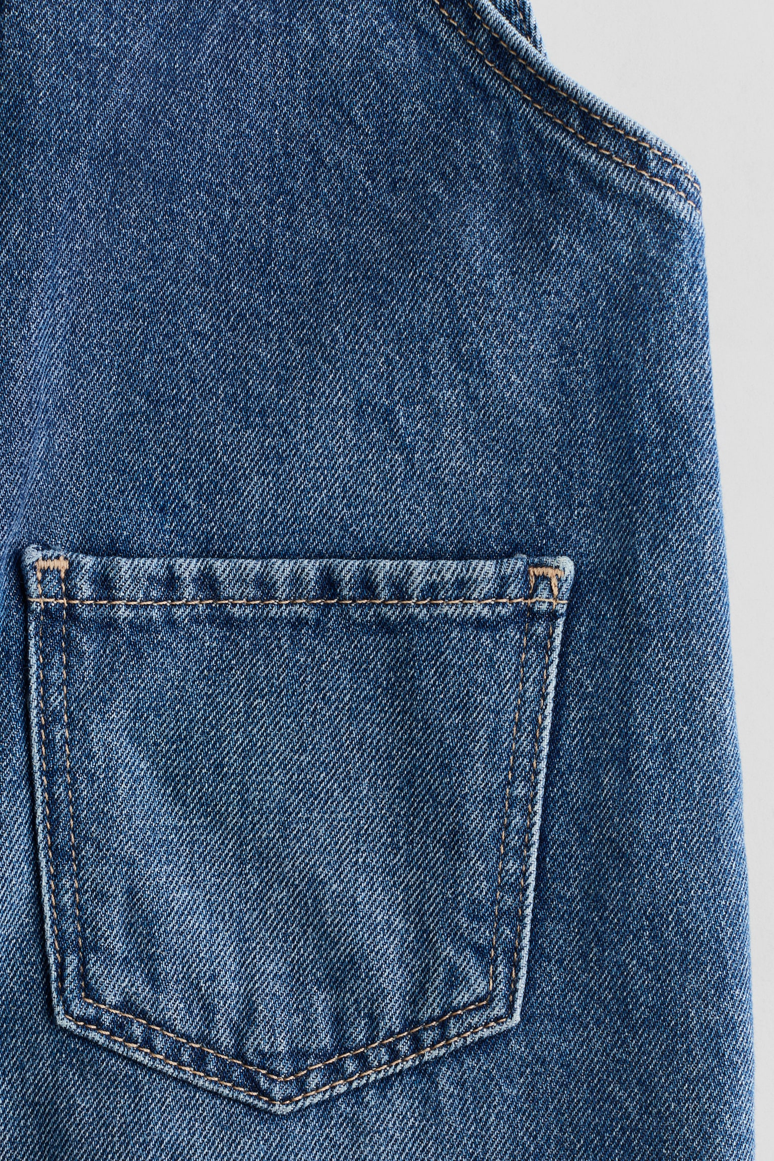 Детские шорты H&M Denim Overall, цвет: Джинсовый синий — фото 3