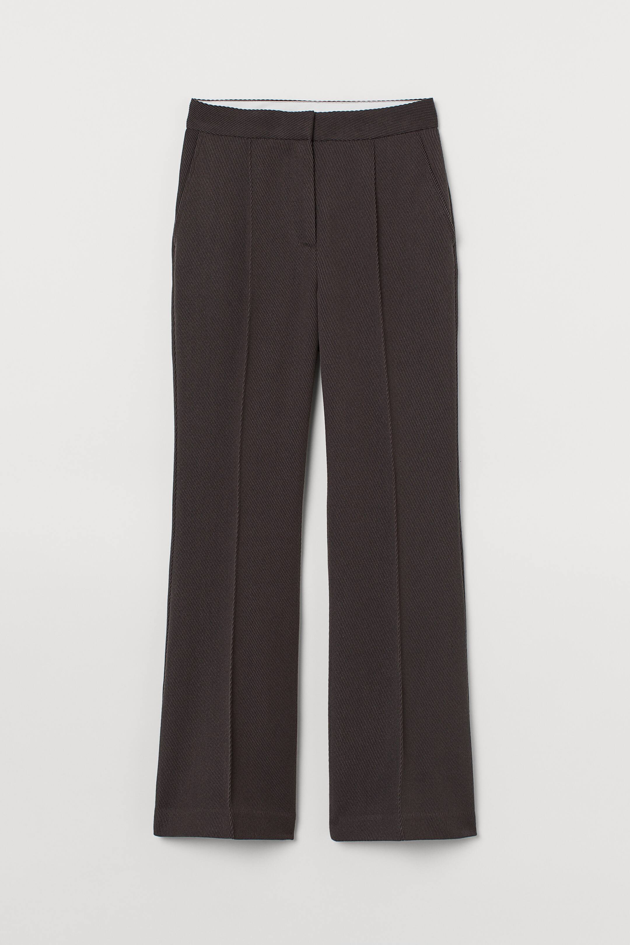 View larger image: Flared suit trousers - Dark brown - Ladies | H&M 1