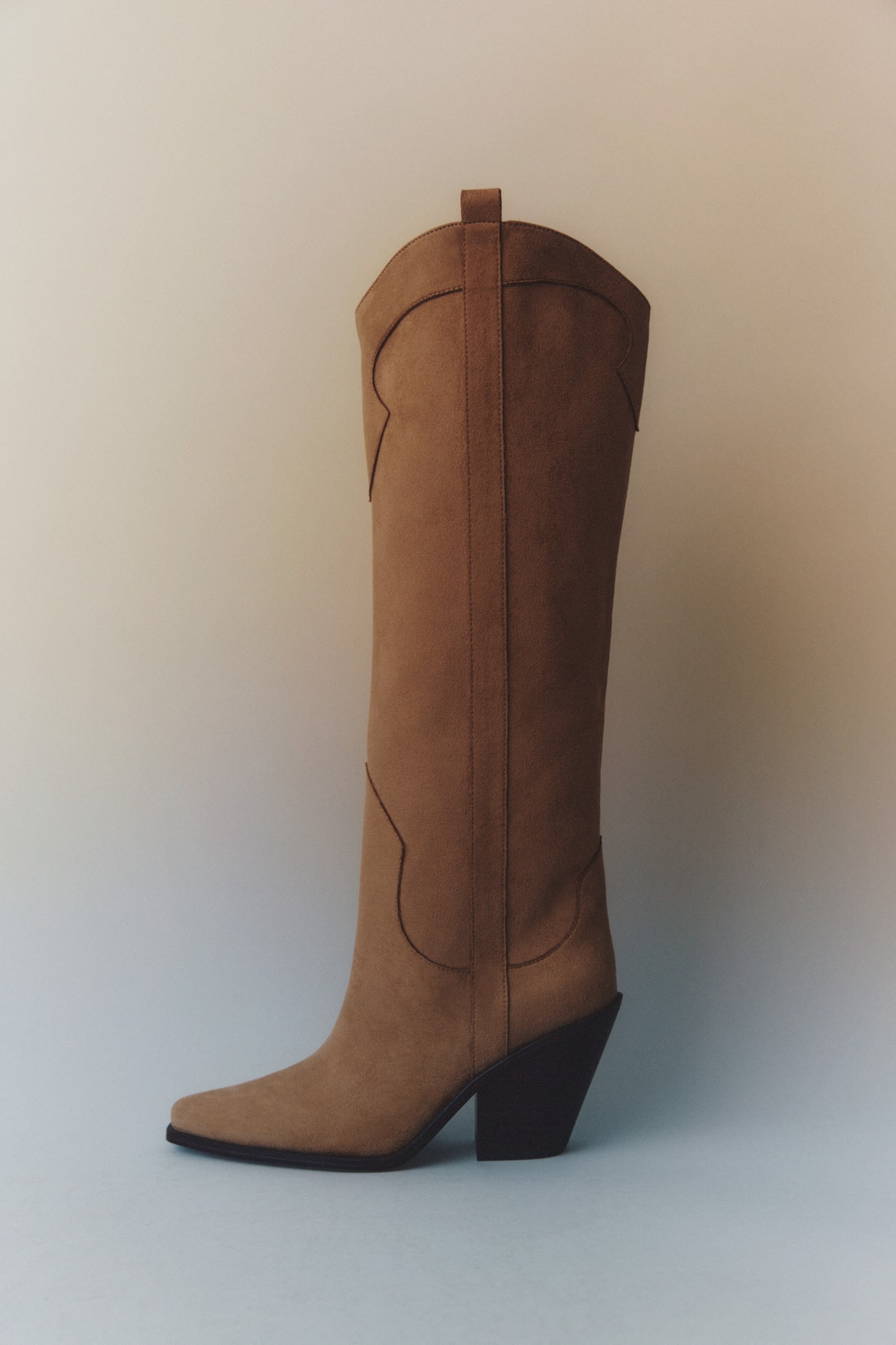 Knee-high Cowboy Boots Beige Ladies H&M US