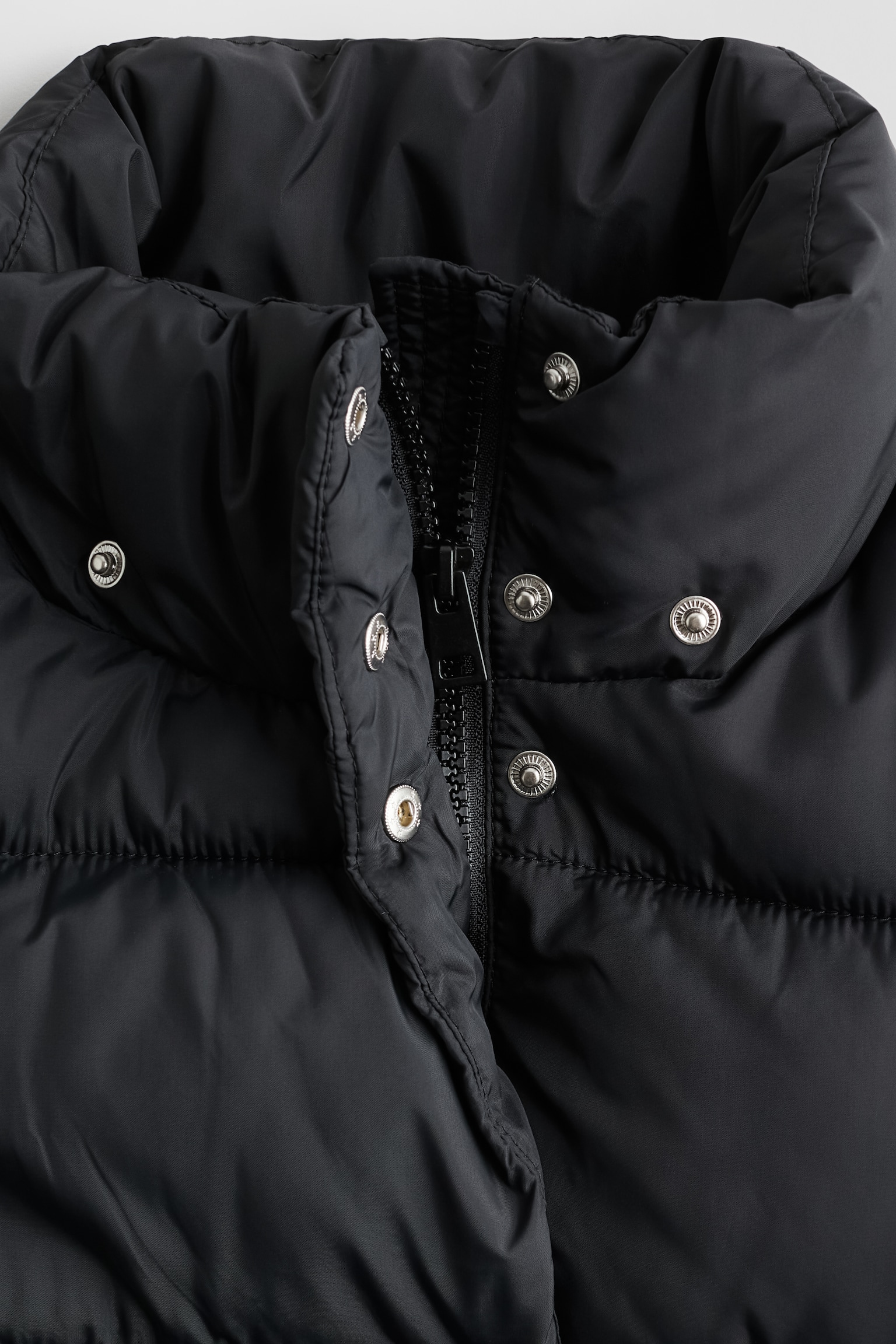 Long puffer jacket - Black - 2