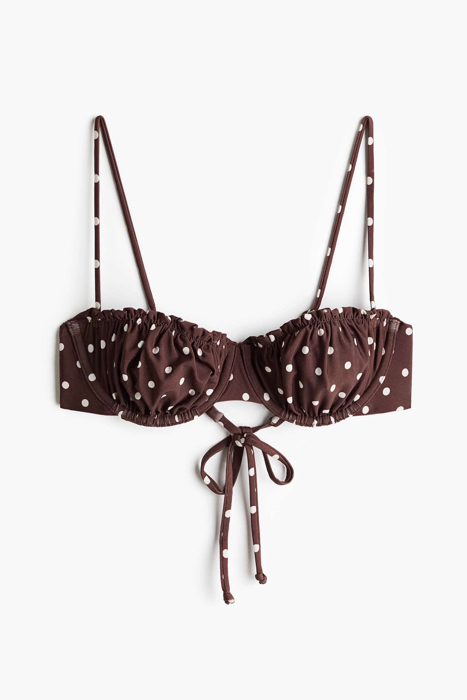 Haut de bikini - Brun foncé/à pois - 1