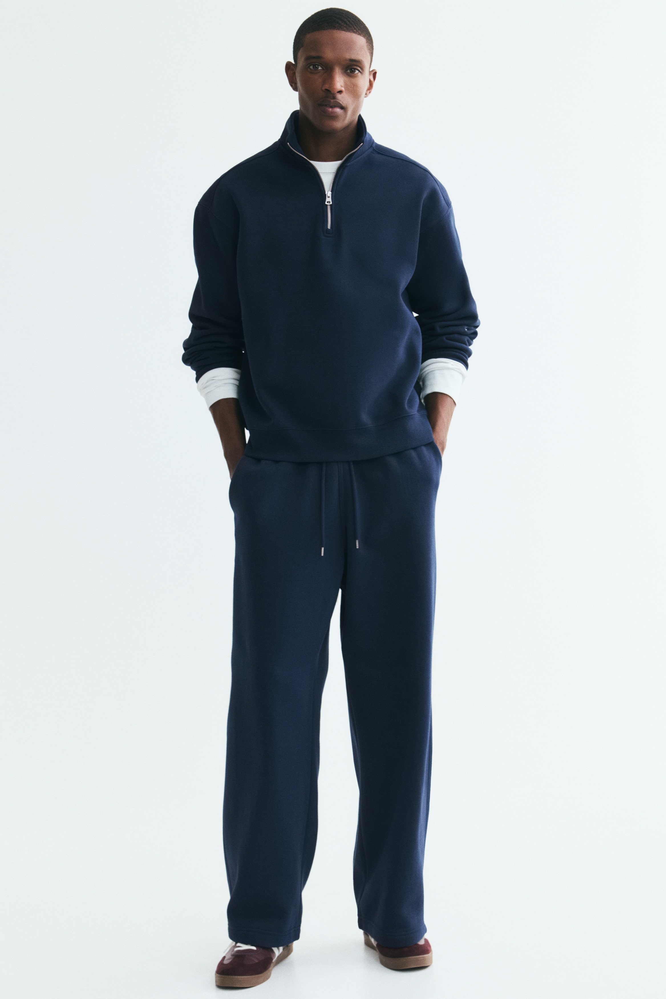 Loose-Fit Sweatpants - Navy blue/Black/Light gray melange/Dark gray/White/Brown