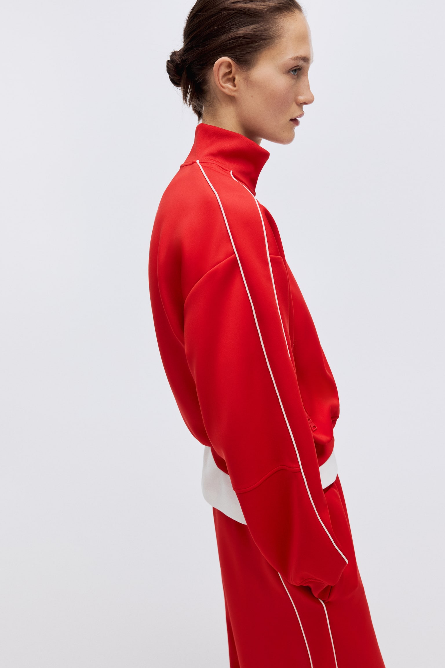 Veste de survêtement en scuba - Rouge - 4