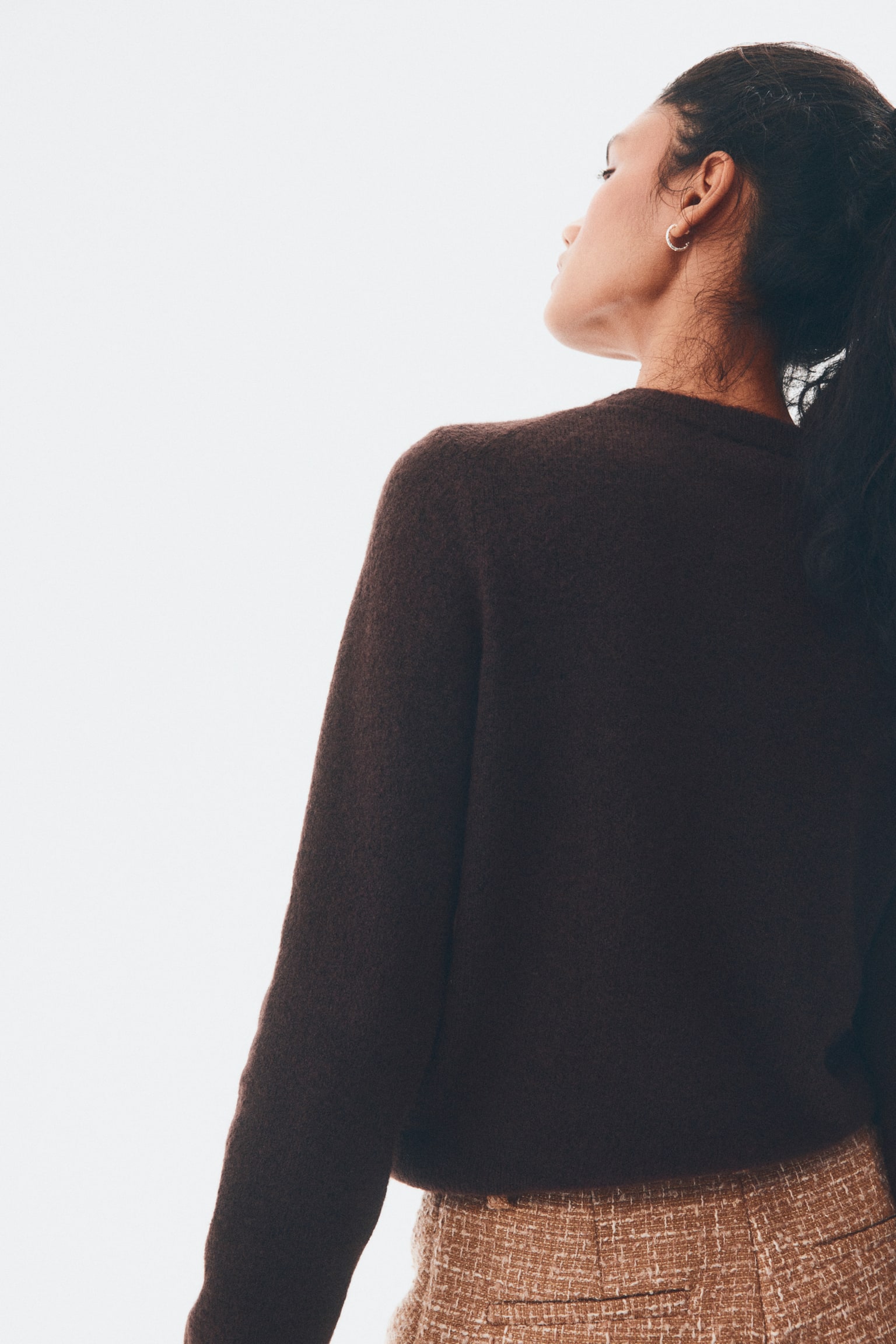 Embellished jumper - Dark brown - 4