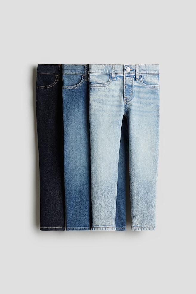 Lot de 3 Comfort Stretch Slim Fit Jeans - Bleu denim/bleu denim clair/Bleu denim foncé/bleu denim - 1