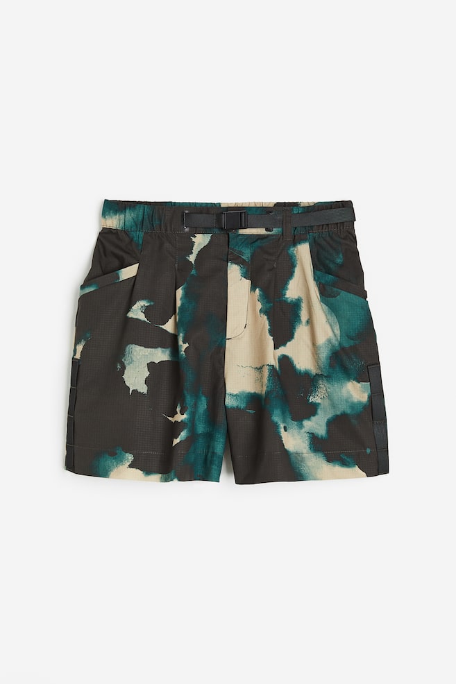 Shorts da outdoor idrorepellenti - Dark turquoise/Patterned/Black/Verde polvere - 1