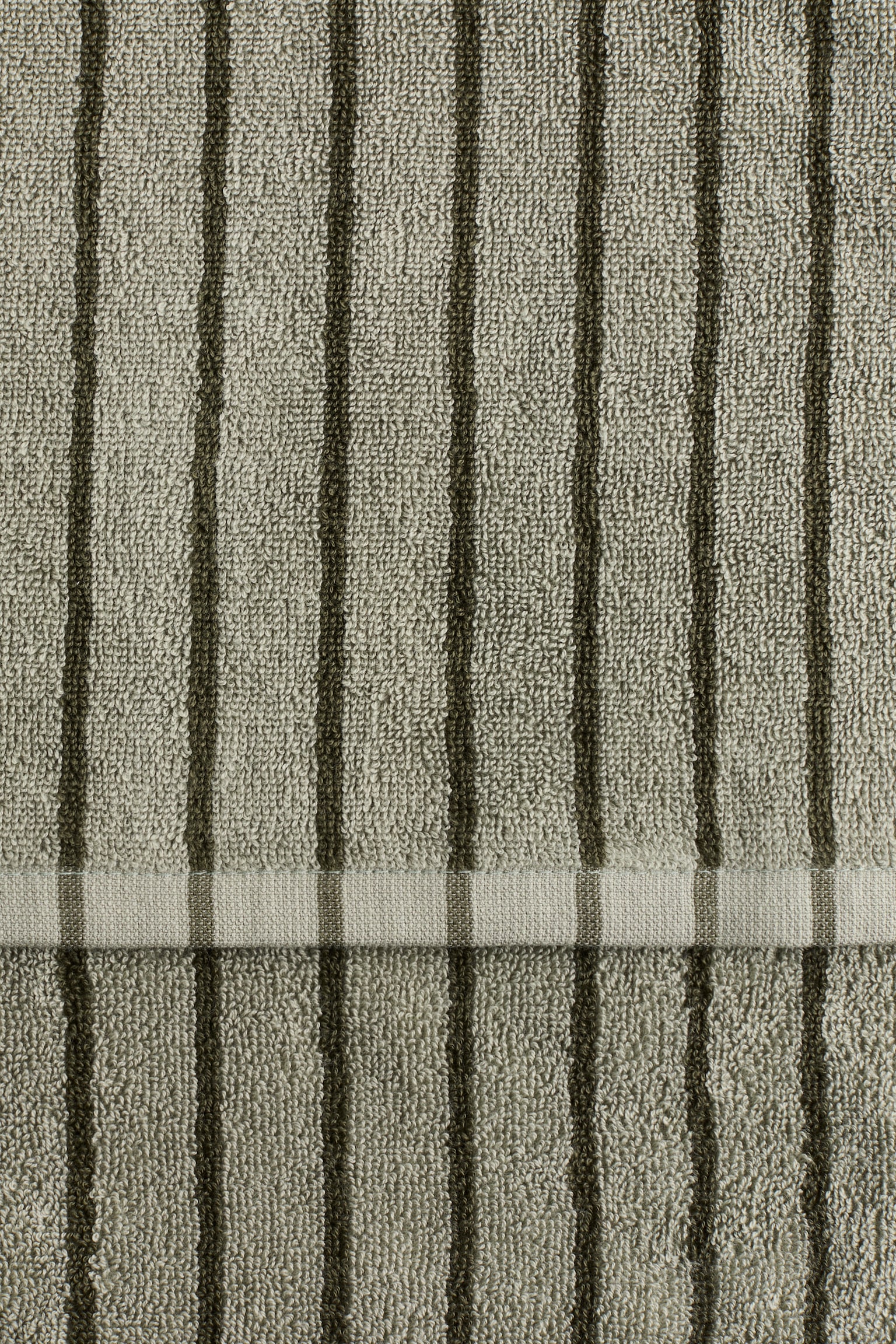 Serviette de bain rayée - Vert sauge/rayures noires/Bleu clair/rayé - 3