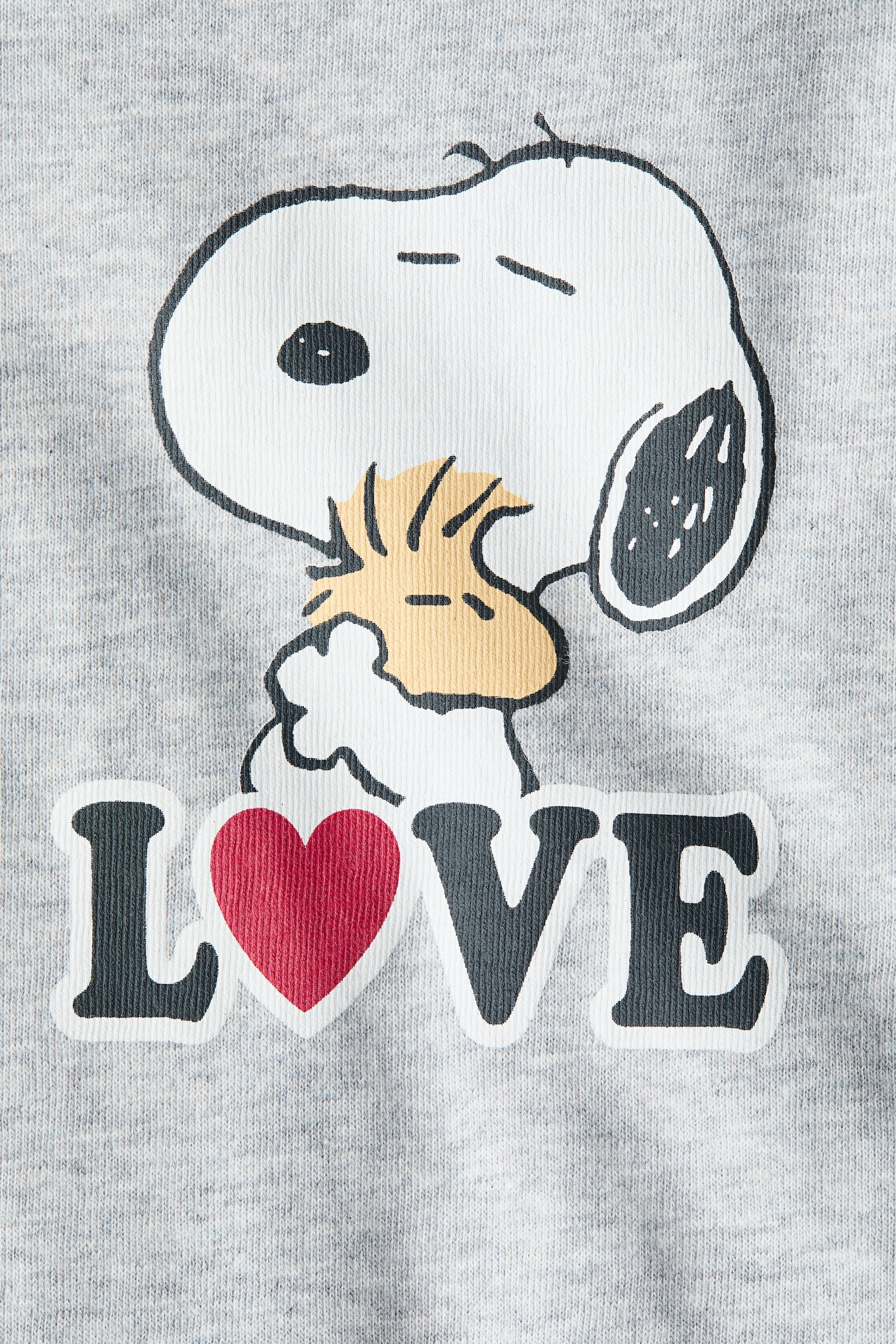 Print-motif cotton T-shirt - Light grey marl/Snoopy/Light pink/Kuromi/White/Lilo & Stitch - 3