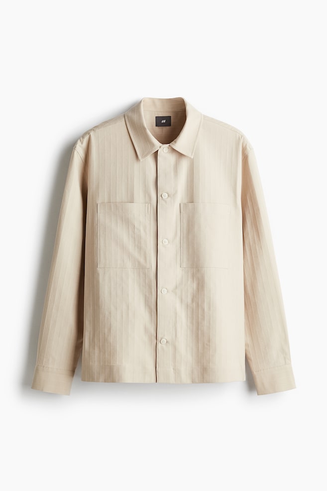 Regular Fit Overshirt - Beige - 1