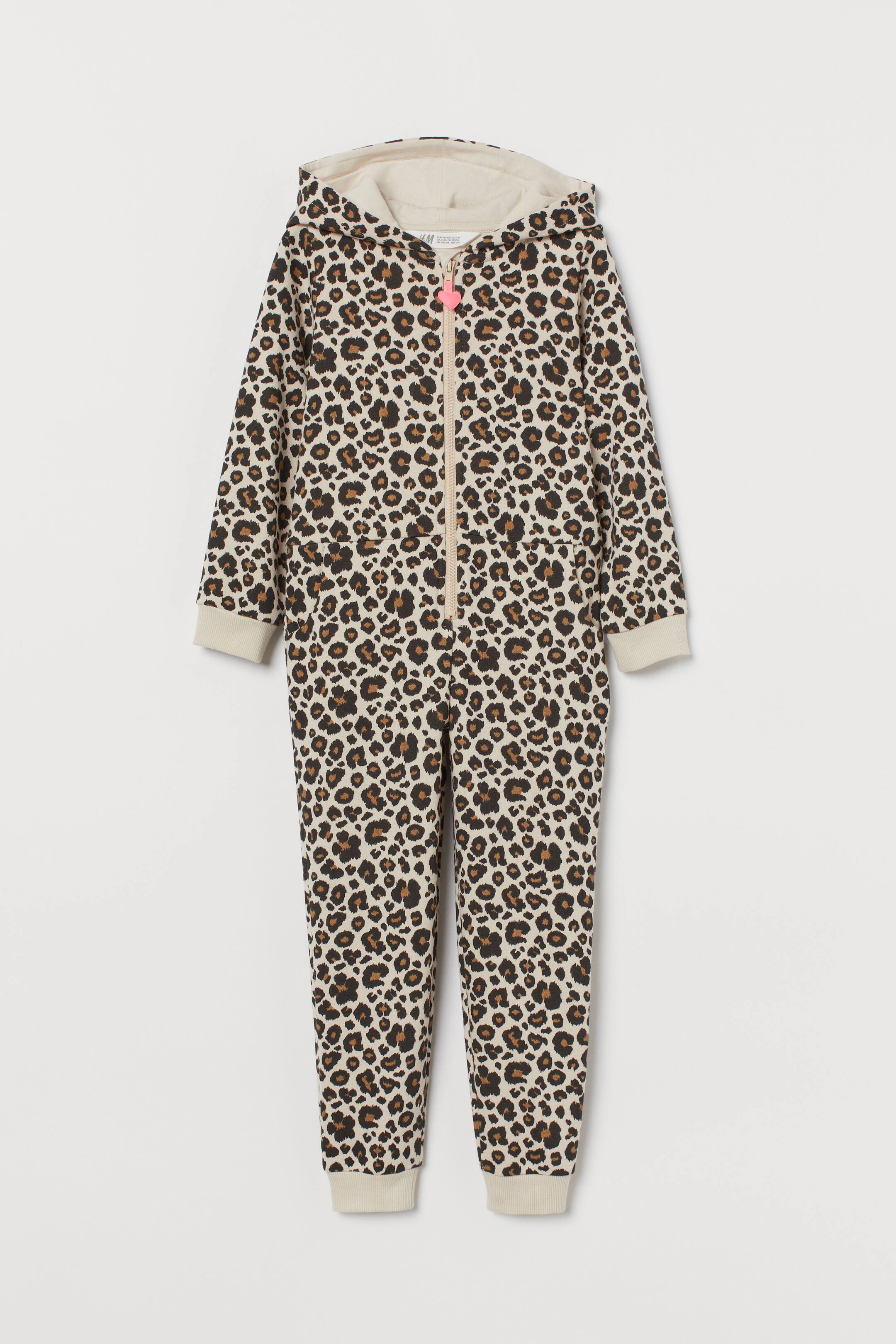 Größeres Bild ansehen: Sweat-Overall - Beige/Leopardenmuster - Kids | H&M DE 1