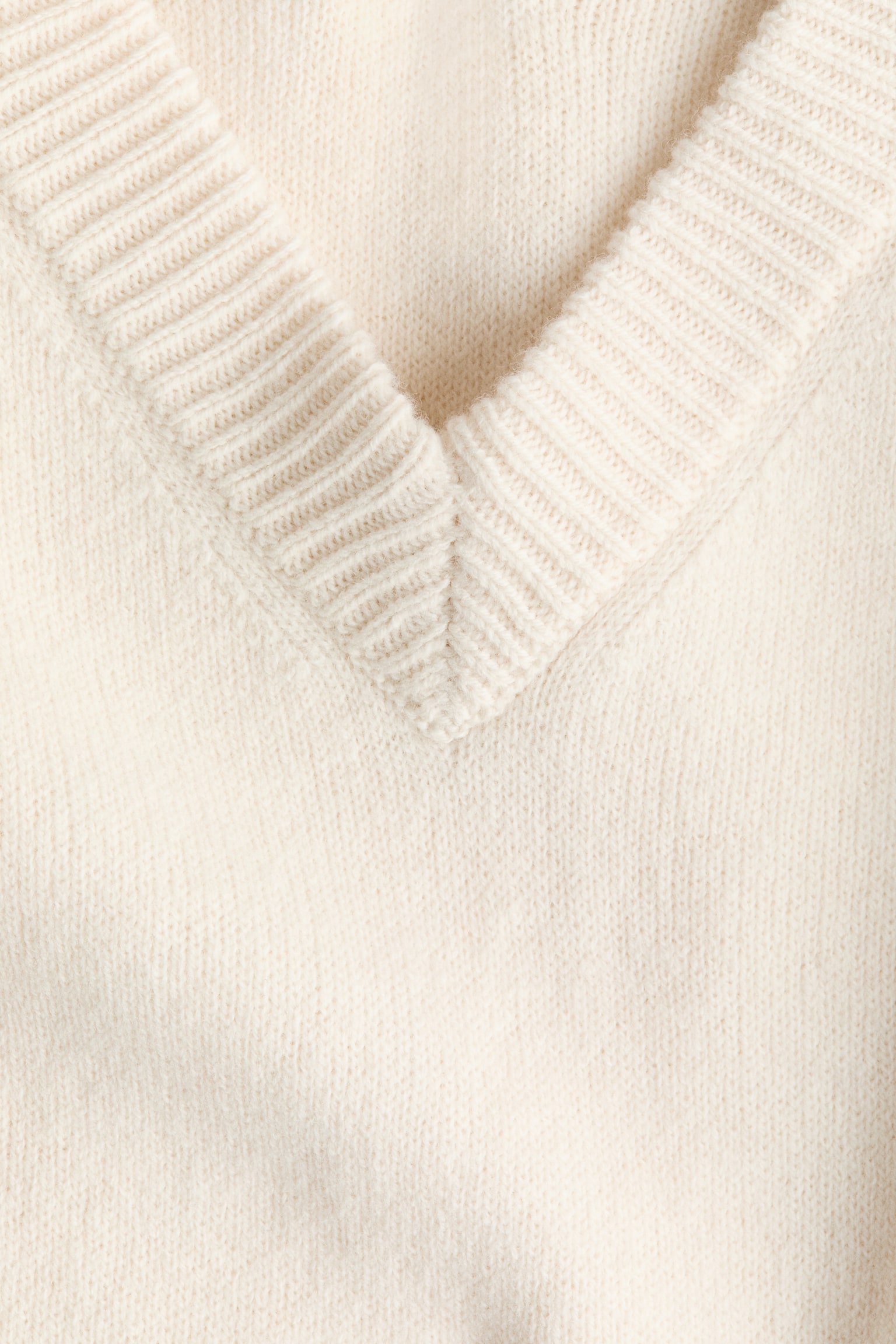 Wool-blend jumper - Cream/Bright red - 4