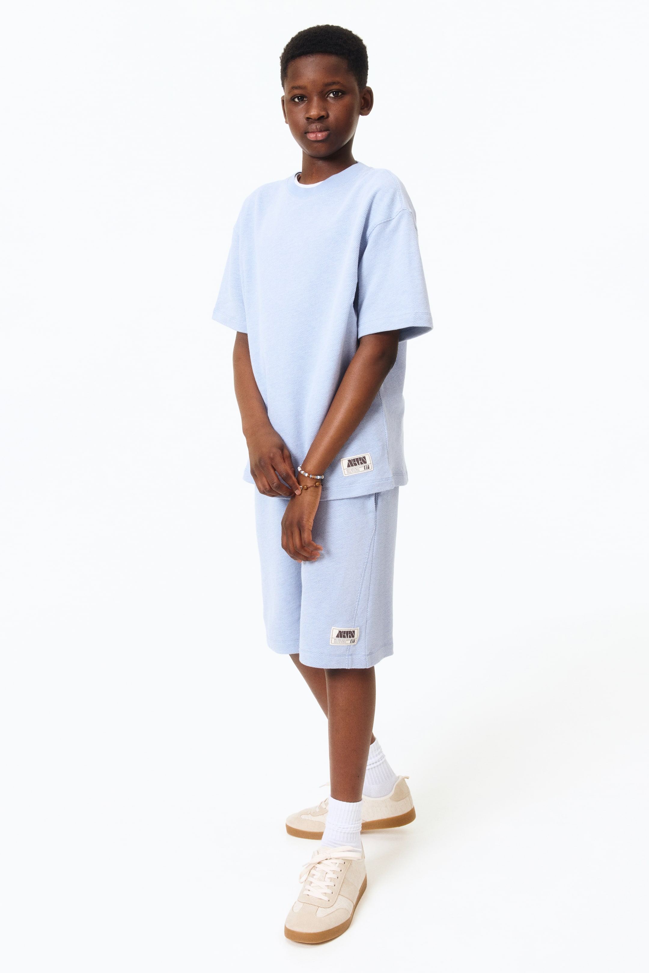 Grotere afbeelding bekijken: 2-delige set van structuurtricot - Lichtblauw - KINDEREN | H&M BE 1