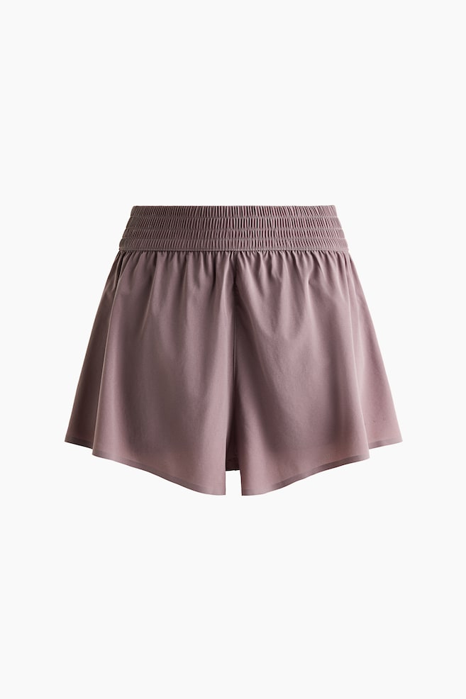 Layered Sports Shorts with Pocket - Dusty mauve/Boysenberry/Mountain green/White/Black/Plum/Dark clay gray/Blush - 1