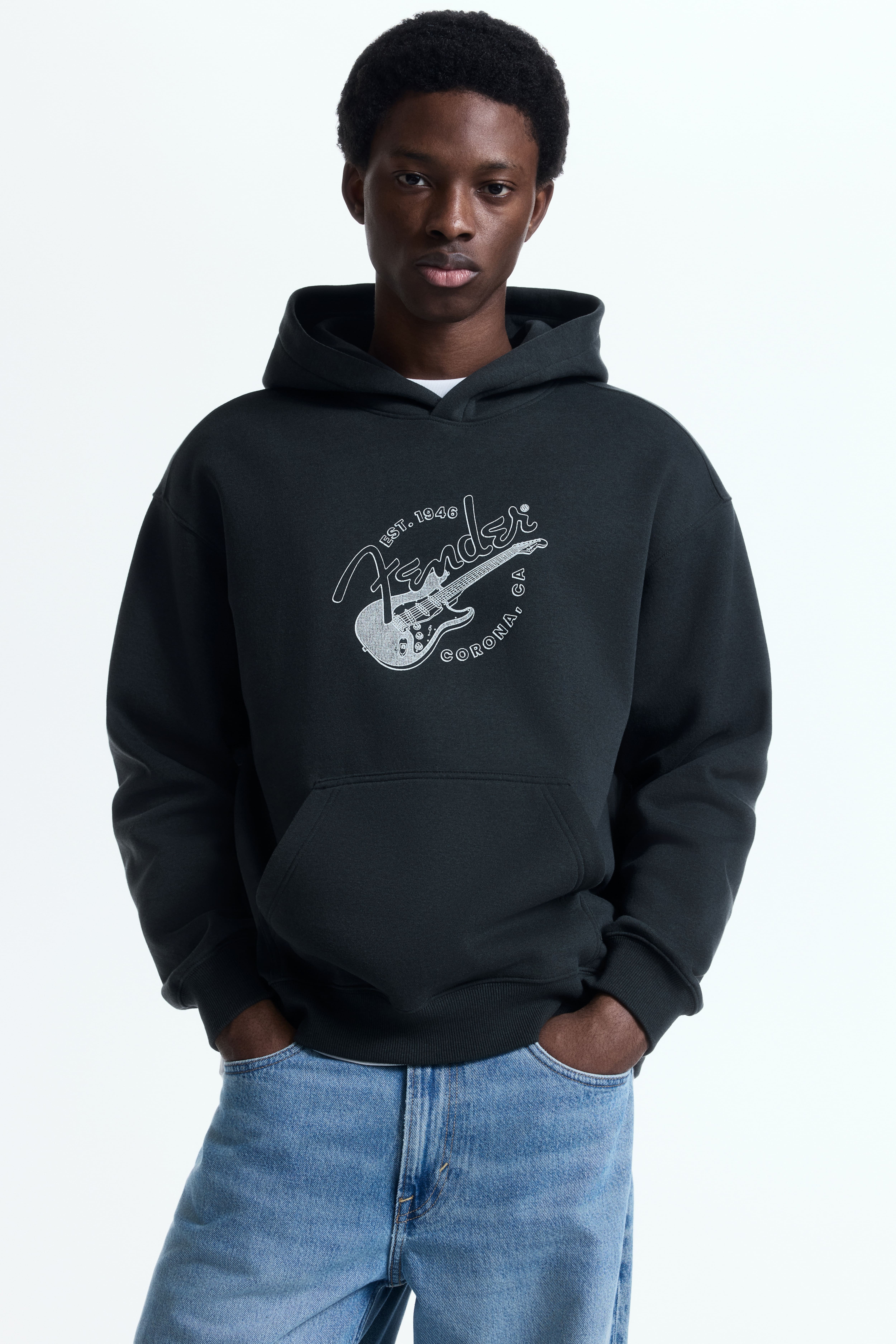 Loose-Fit Printed Hoodie