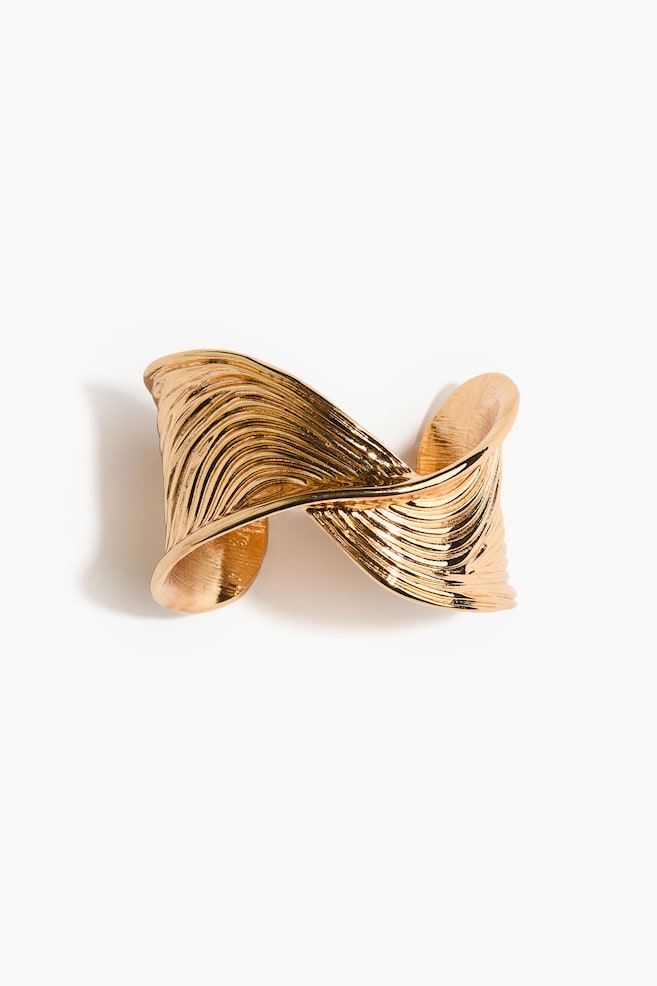 Twisted cuff bracelet - Doré - 1