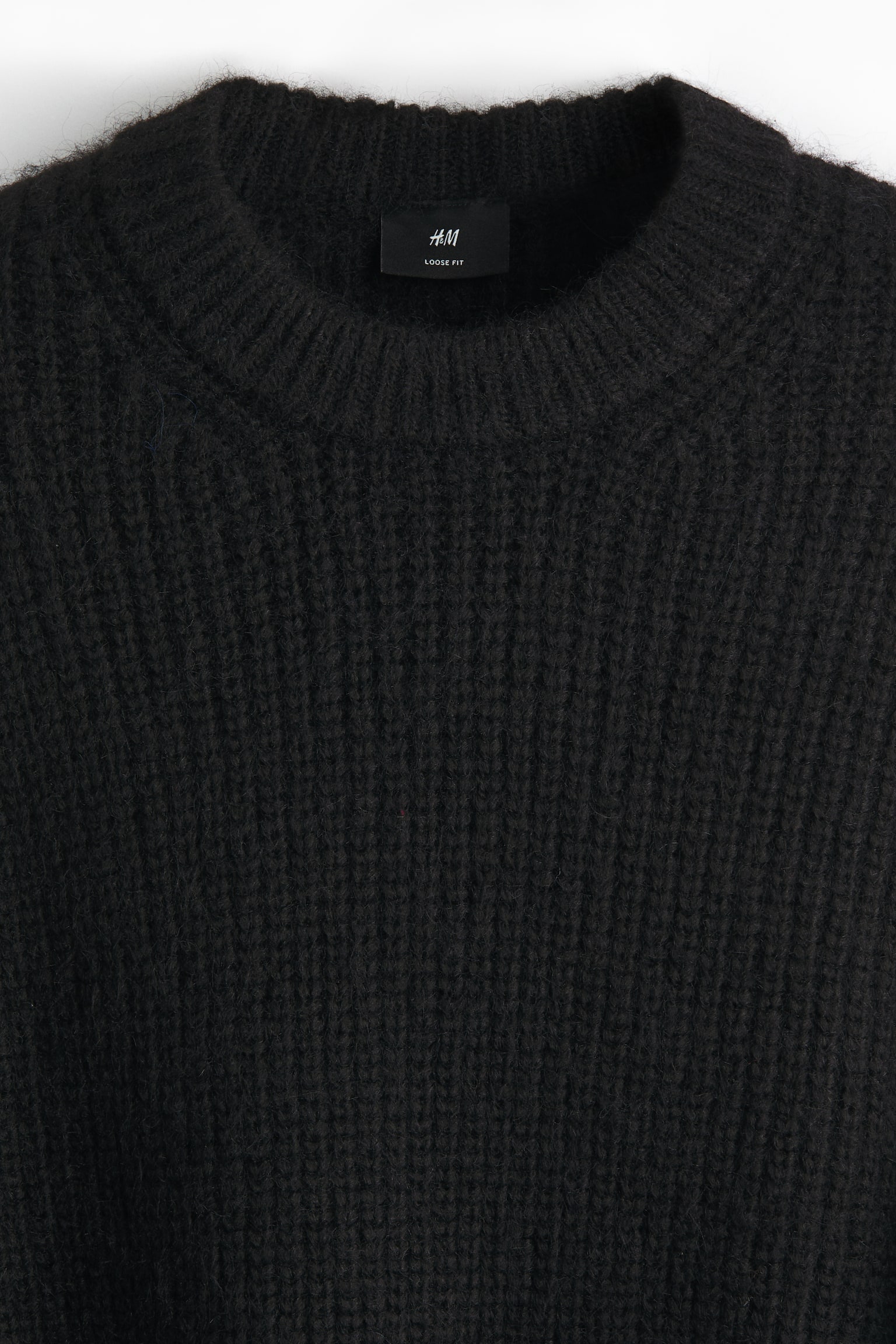 Pull Loose Fit en maille côtelée - Noir/Bleu foncé - 6