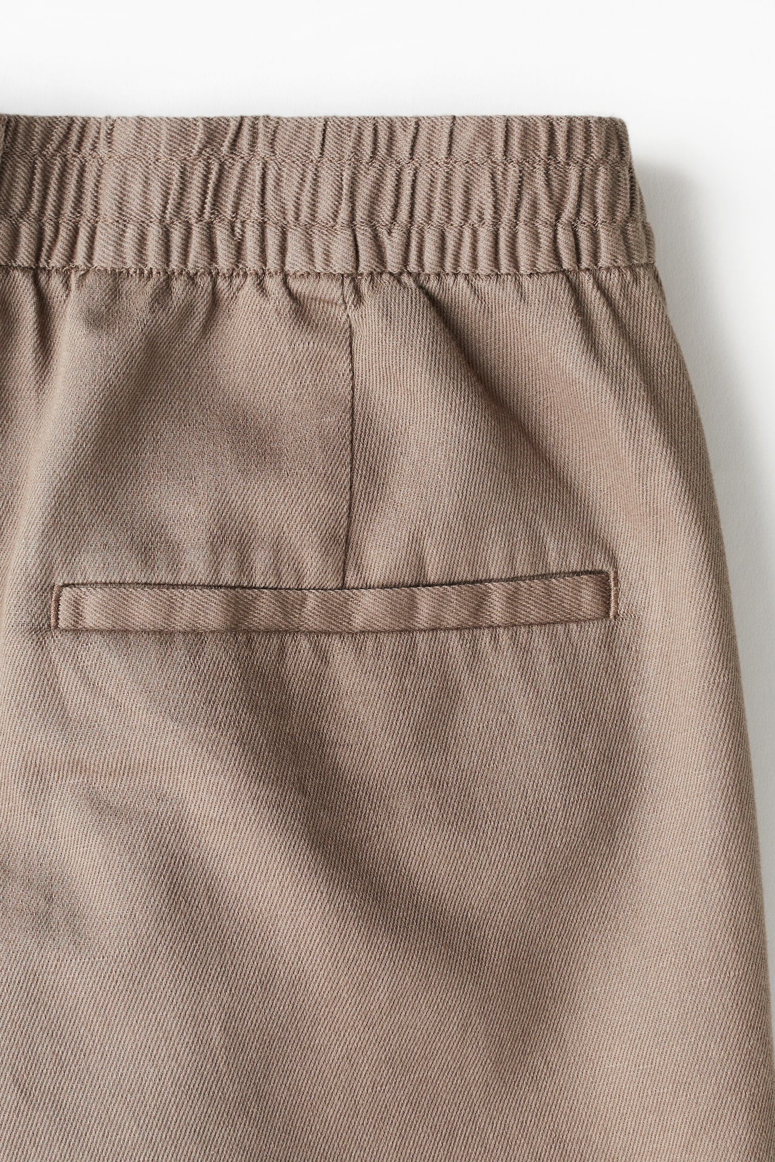 Relaxed Fit Linen-blend shorts - Dark beige/Black/White - 3