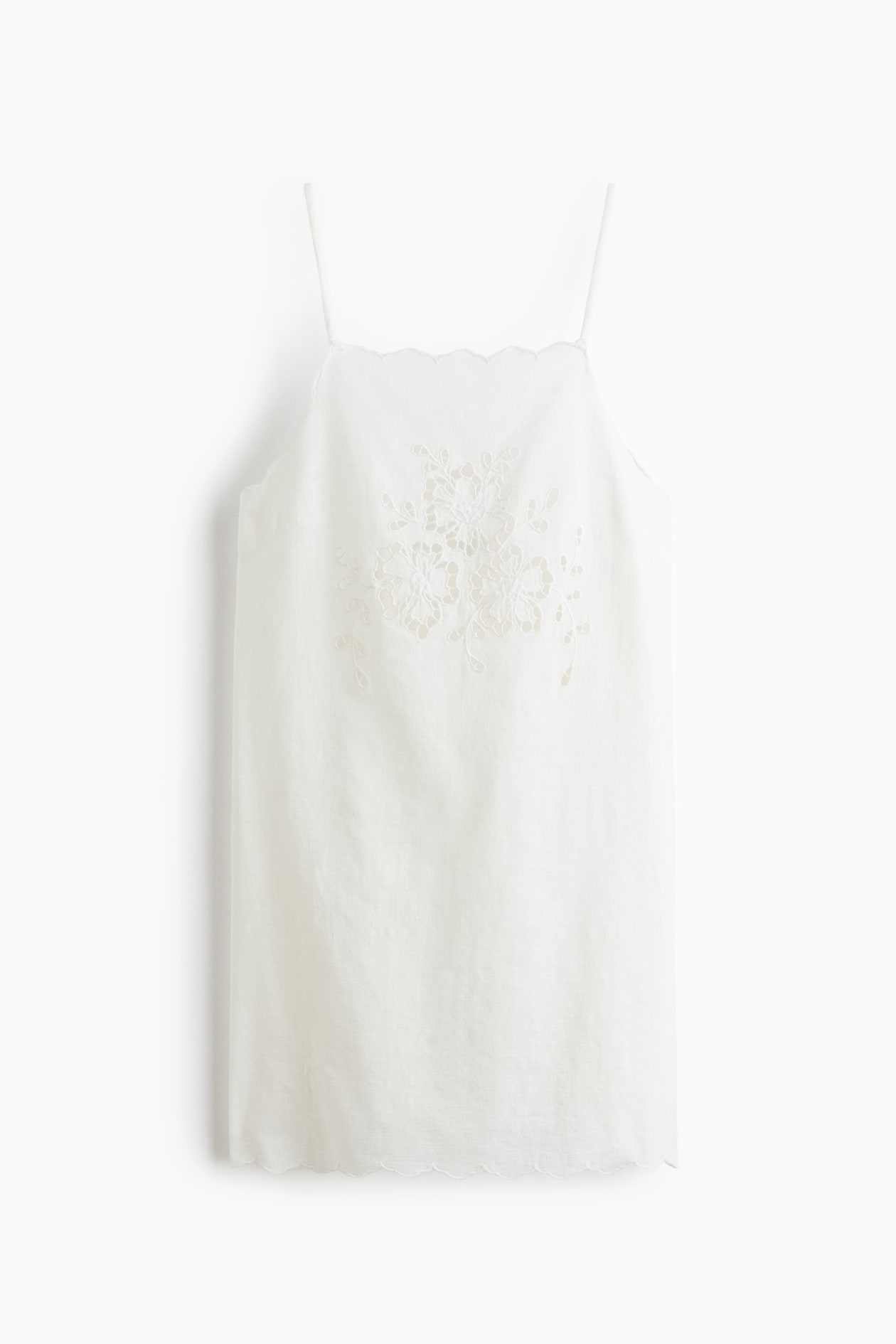 Cotton Beach Dress with Eyelet Embroidery