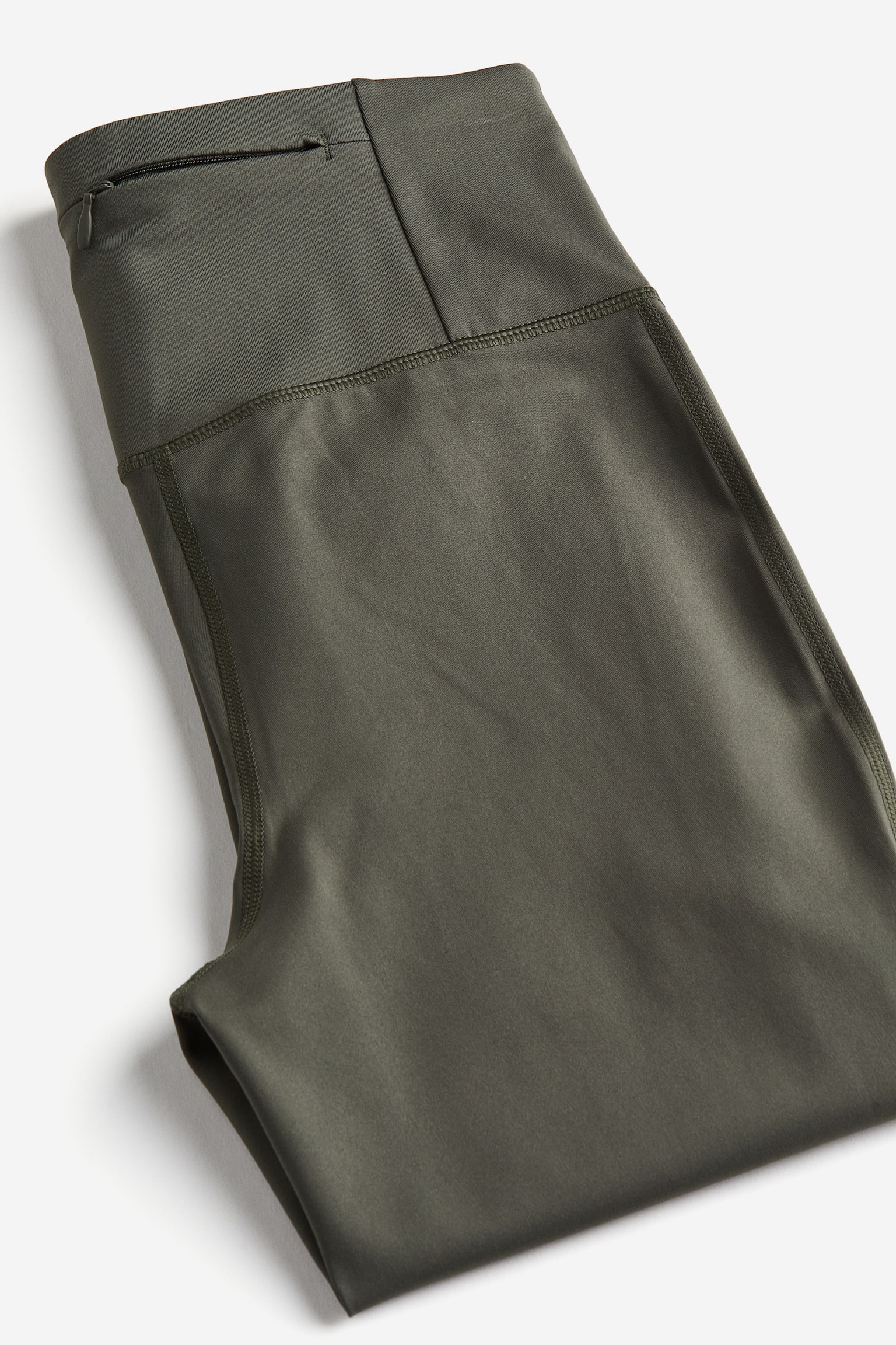 Running Leggings In DryMove™ - Dark khaki green/Black - 4