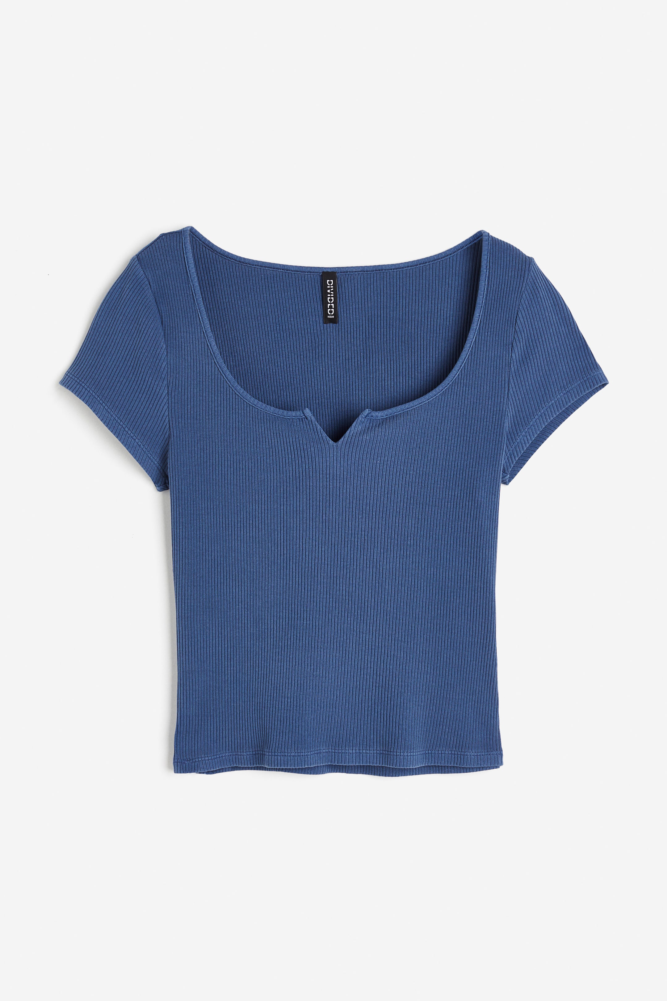 View larger image: Washed-look ribbed top - Blue - Ladies | H&M PH 1