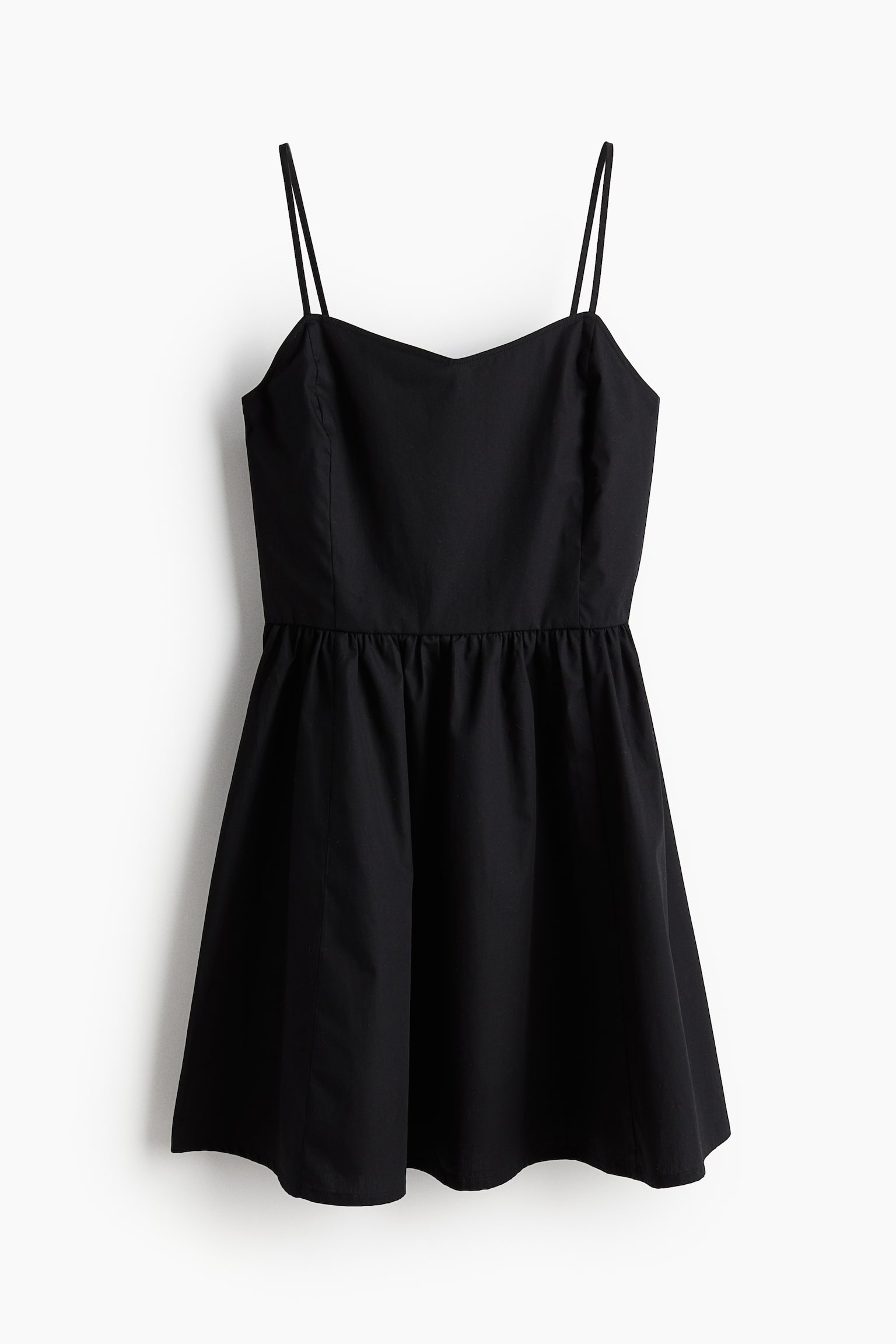 Robe en coton avec jupe évasée - Noir/Noir/fleuri/Crème/fleuri/Blanc/bleu/fleuri - 2