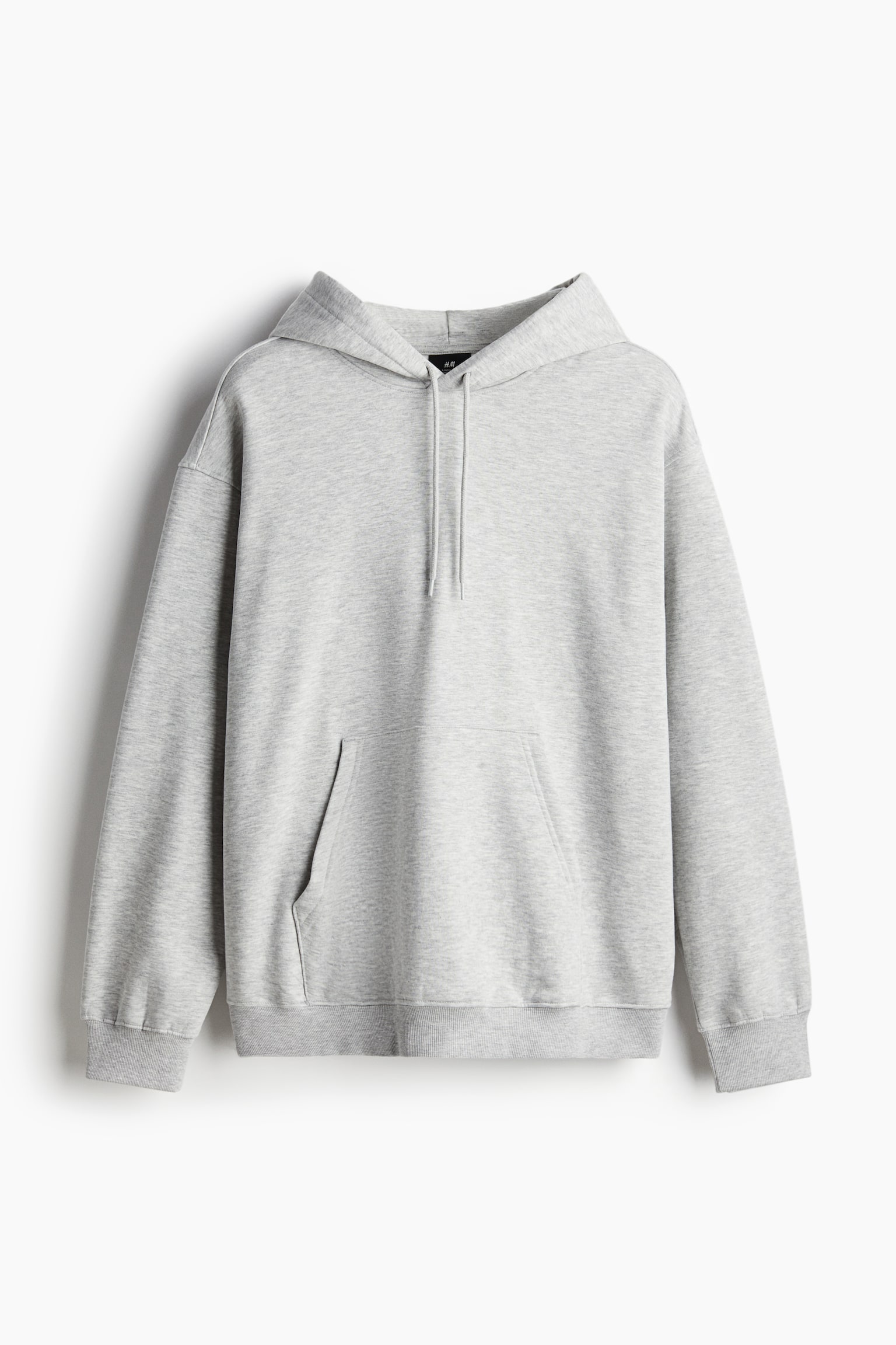 Loose Fit Hoodie - Long sleeve - Regular length - Light gray melange ...