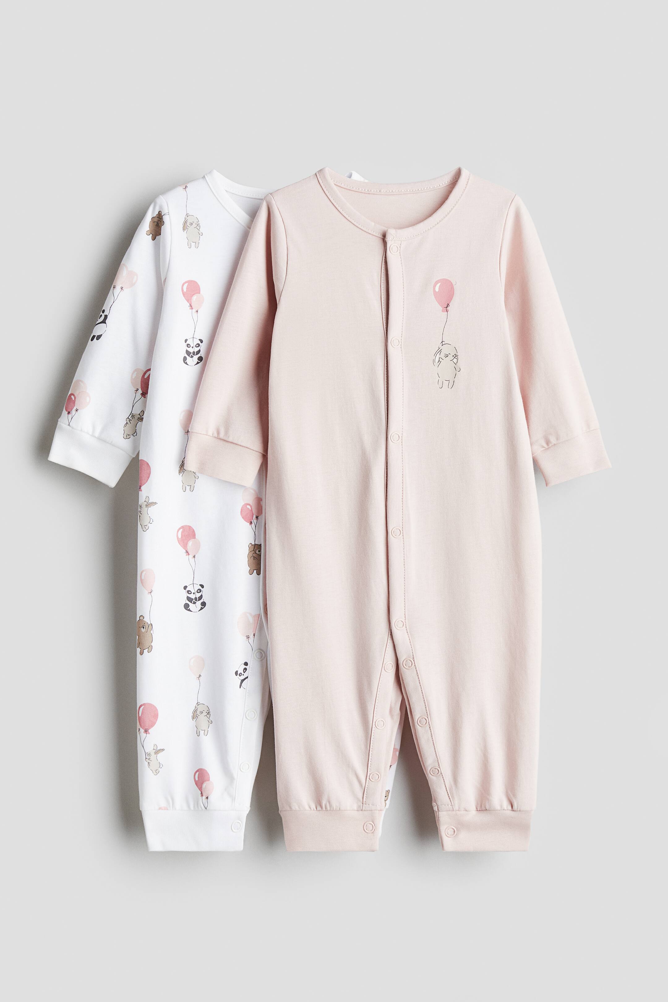 이미지 확대 보기: 파자마 수트 2피스 세트 - 핑크/풍선 - Kids | H&M KR 1