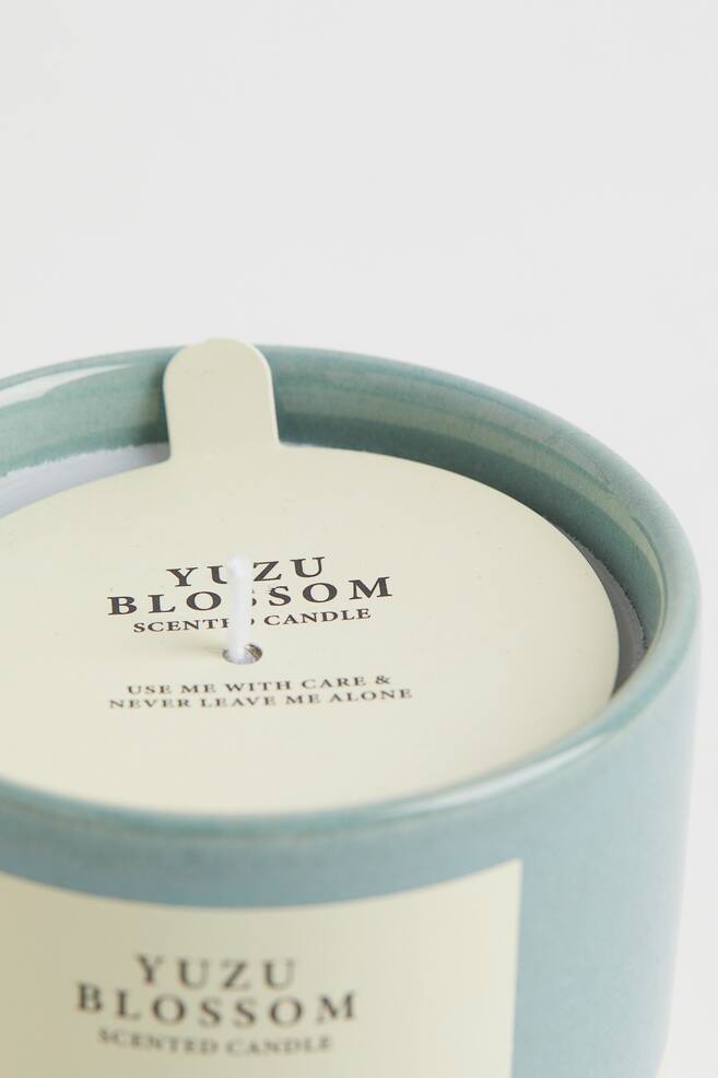 Scented candle in a holder - Light blue/Yuzu Blossom/Dark beige/Cedarwood Zen/Black/Sichuan Fig/Light beige/Wild Meadow - 2