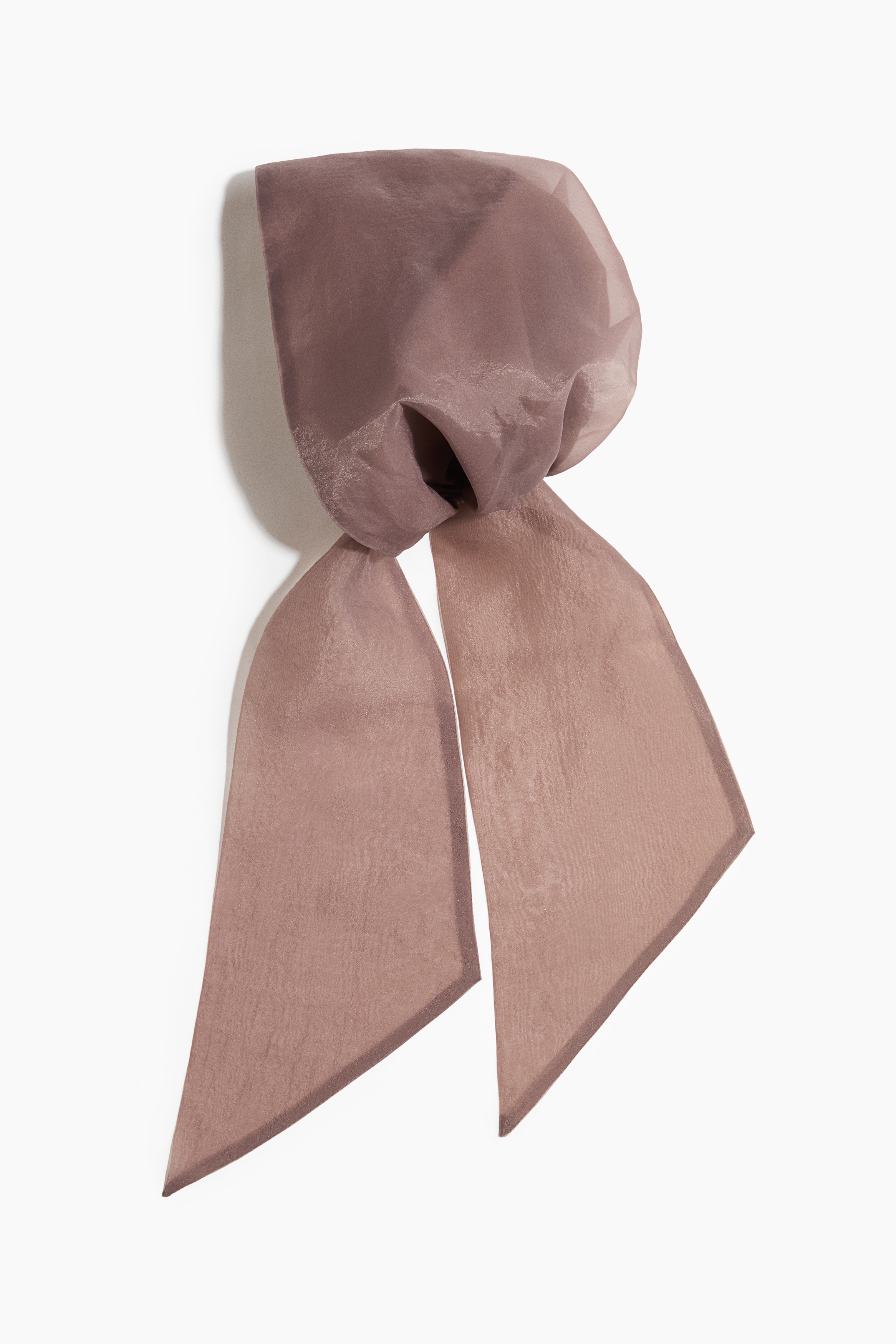 Chiffon head scarf - Tlumená fialová/Světle béžová