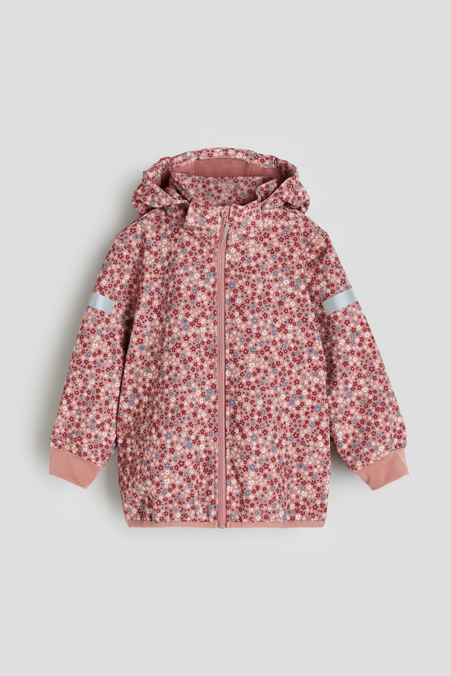 Water Resistant Softshell Jacket - Dark dusty pink/Floral/Dark blue/Dinosaurs/Light beige/Pattern - 1