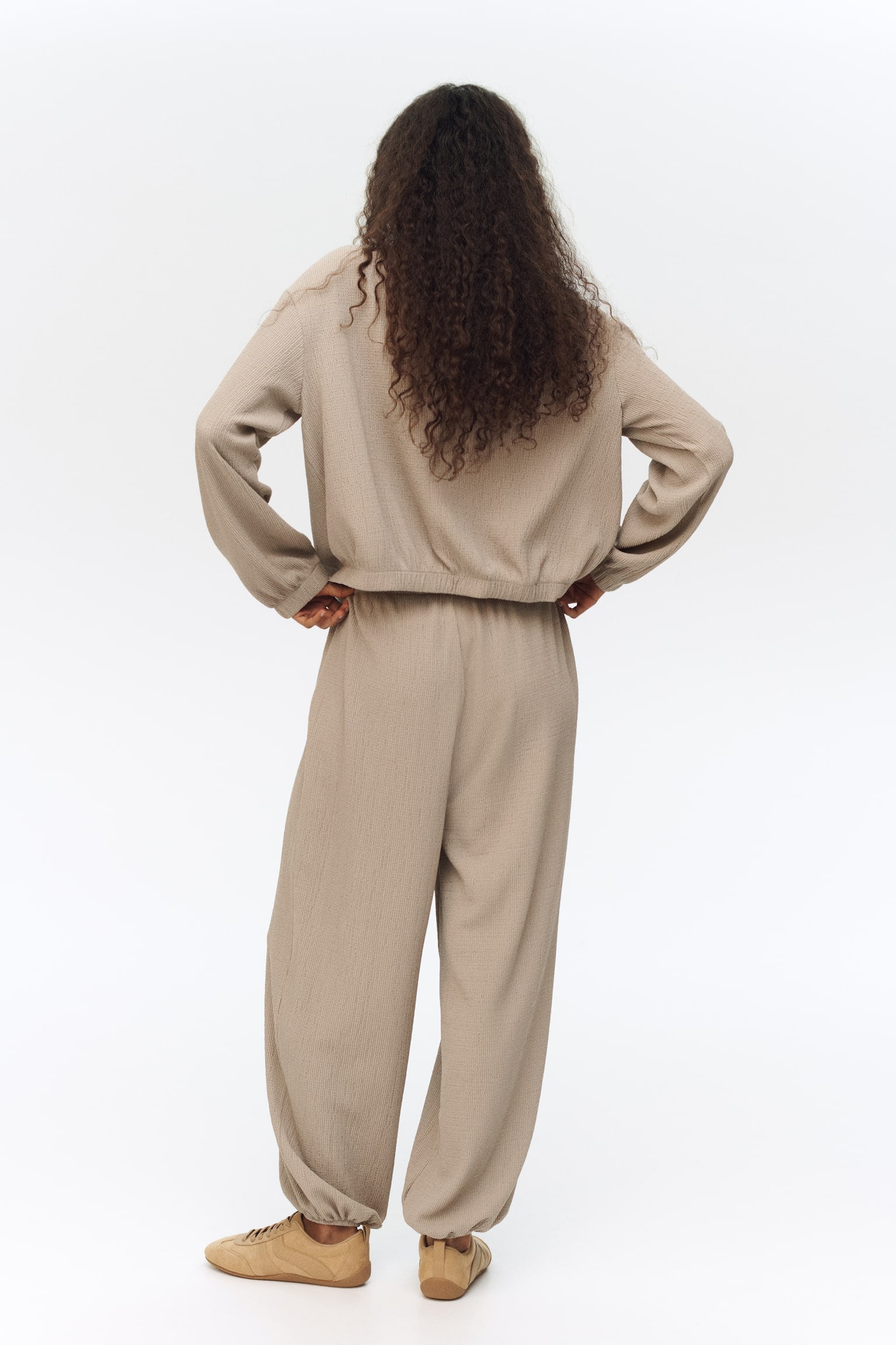 Pantalon à jambes ballon - Beige/Marron foncé - 5