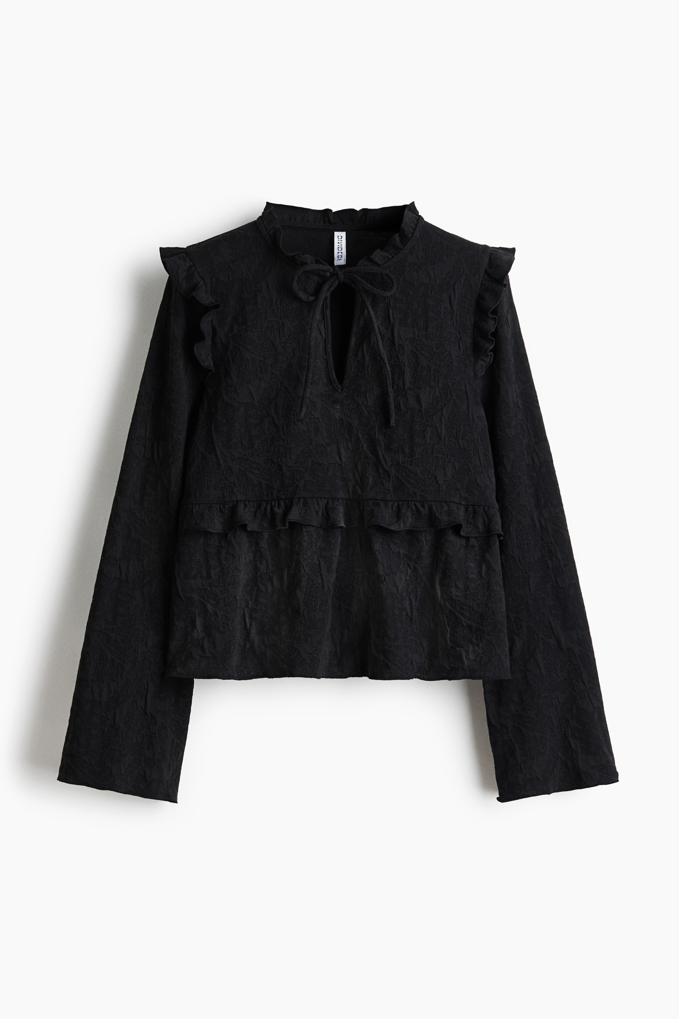 View larger image: Jacquard jersey blouse - Black - Ladies | H&M IN 4