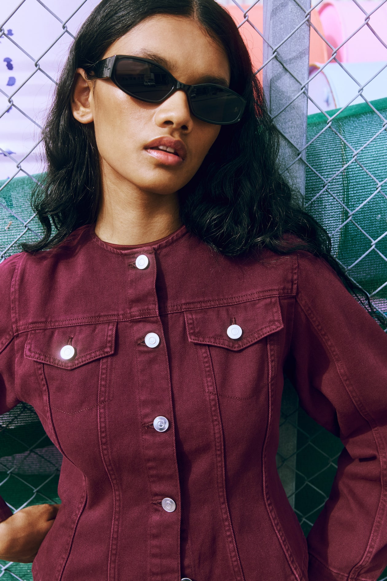 Defined-Waist Twill Shirt - image 3