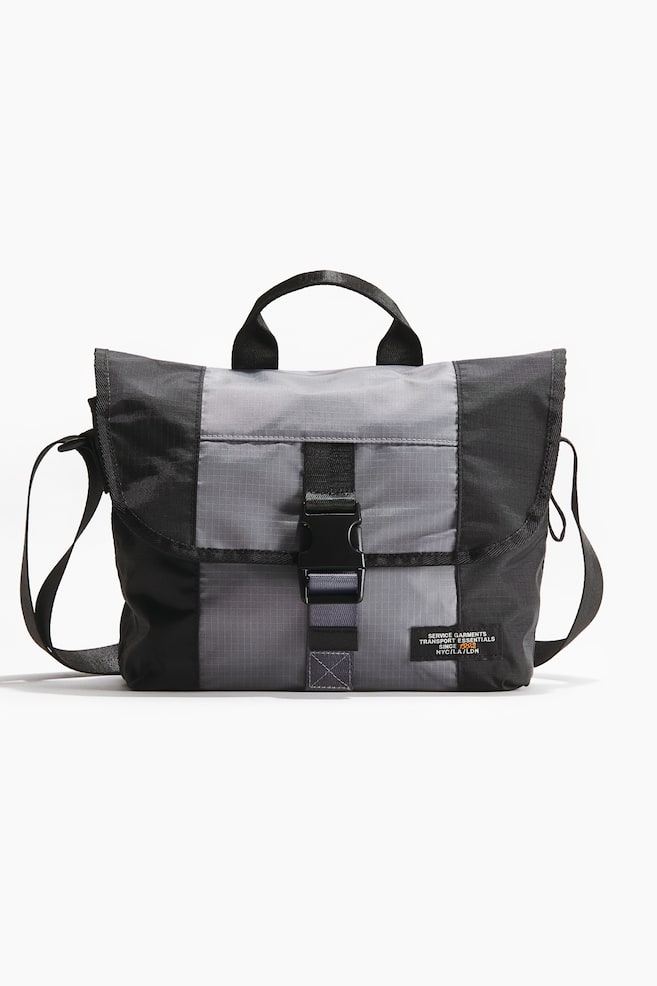 Crossbody Bag - Gray/color block - 1