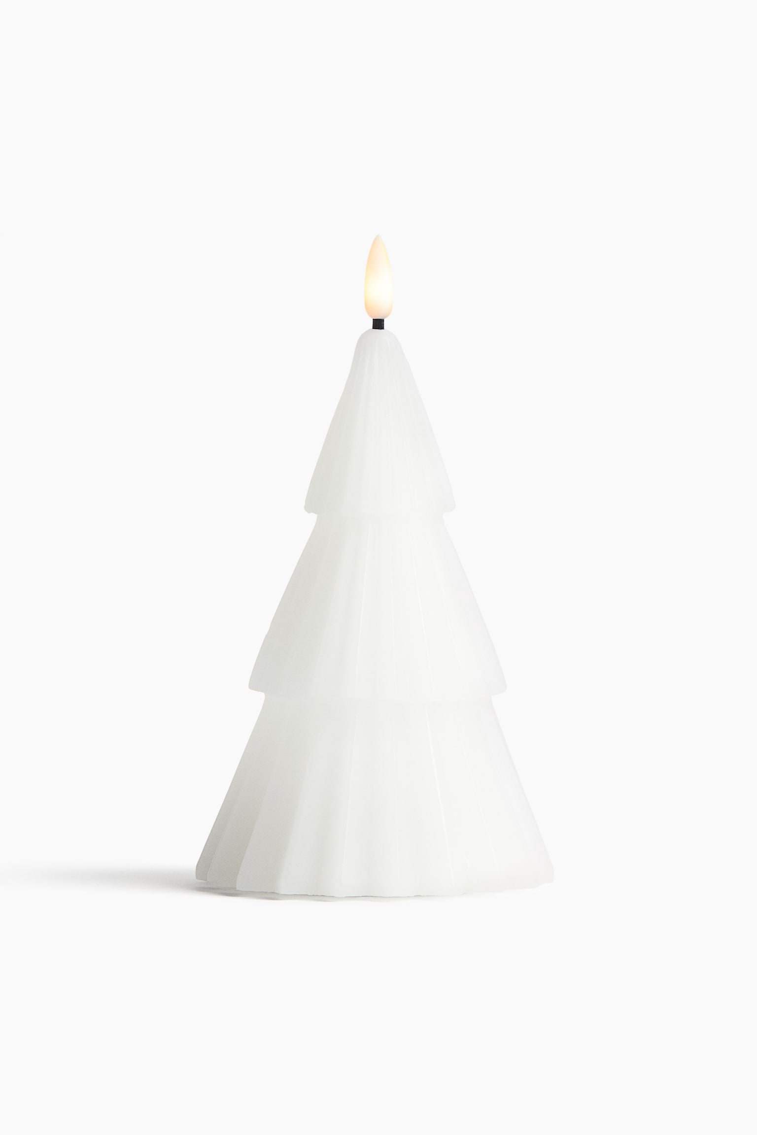 LED spruce candle - White