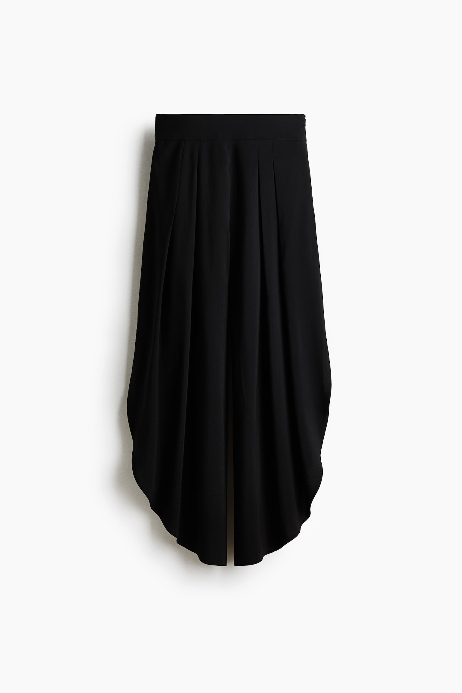Pleated wide trousers - Black - 1