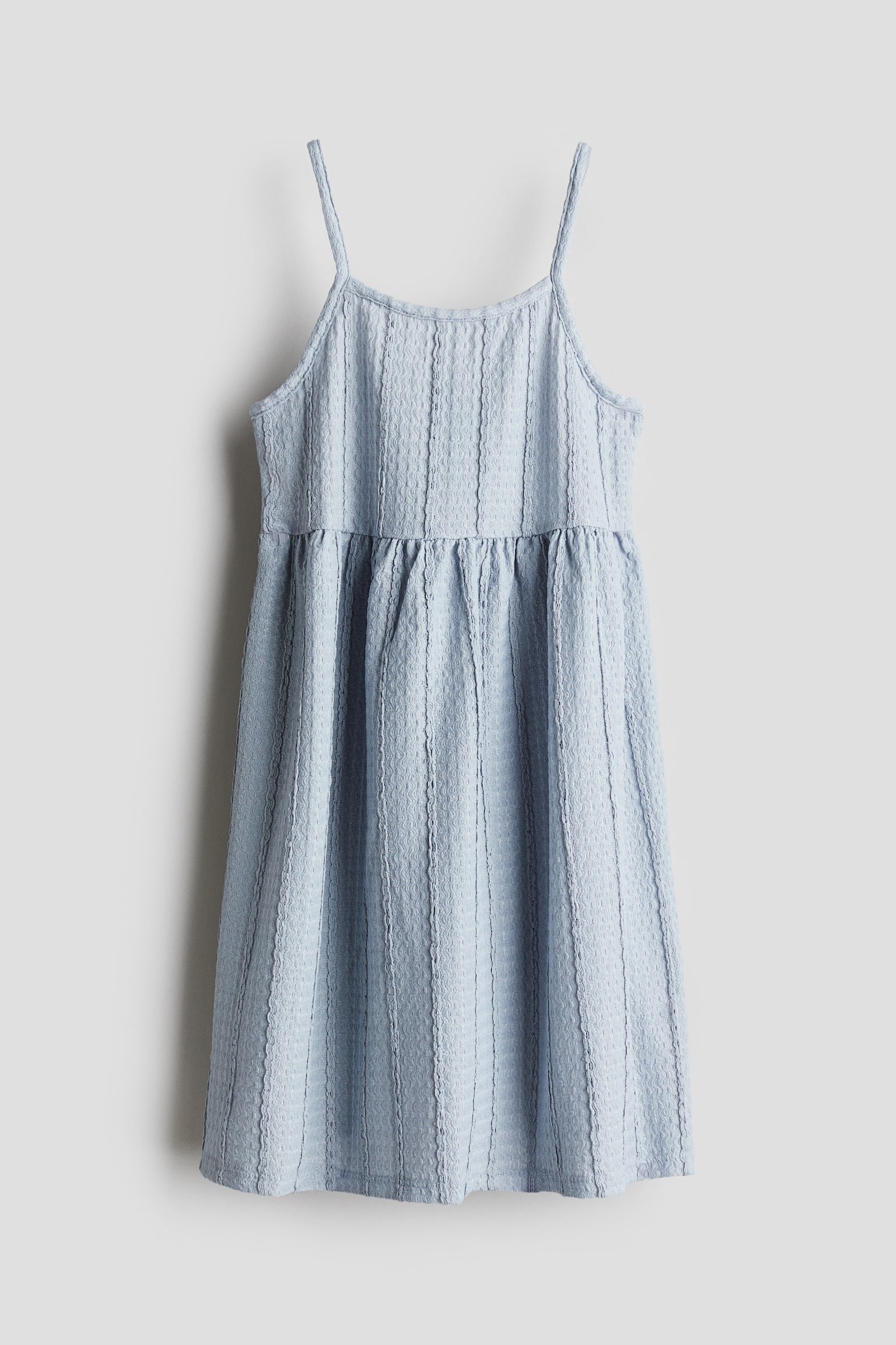 Textured jersey dress - Light blue/Light beige/Yellow - 1