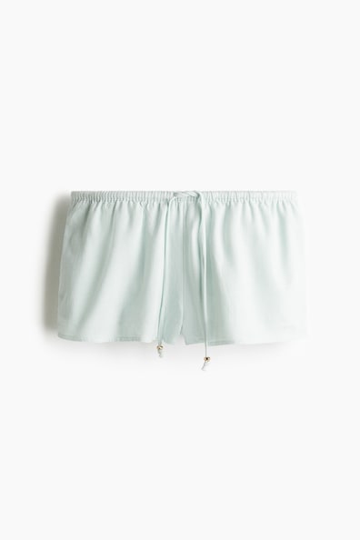リネンブレンド ドローストリングショートパンツ