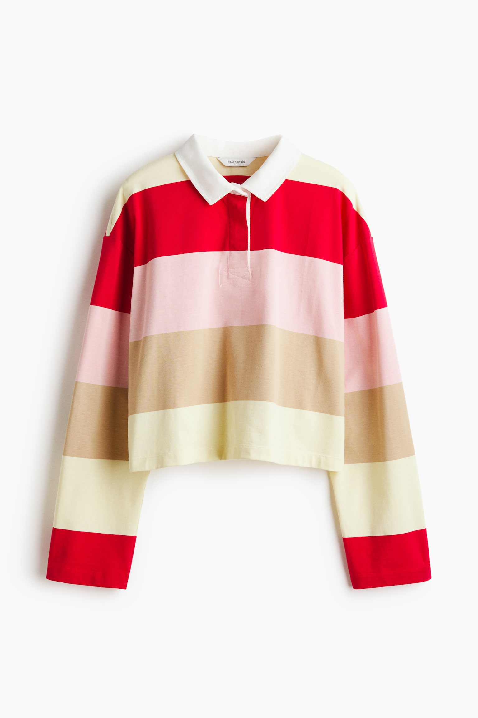Short rugby shirt - Light yellow/Striped - 2