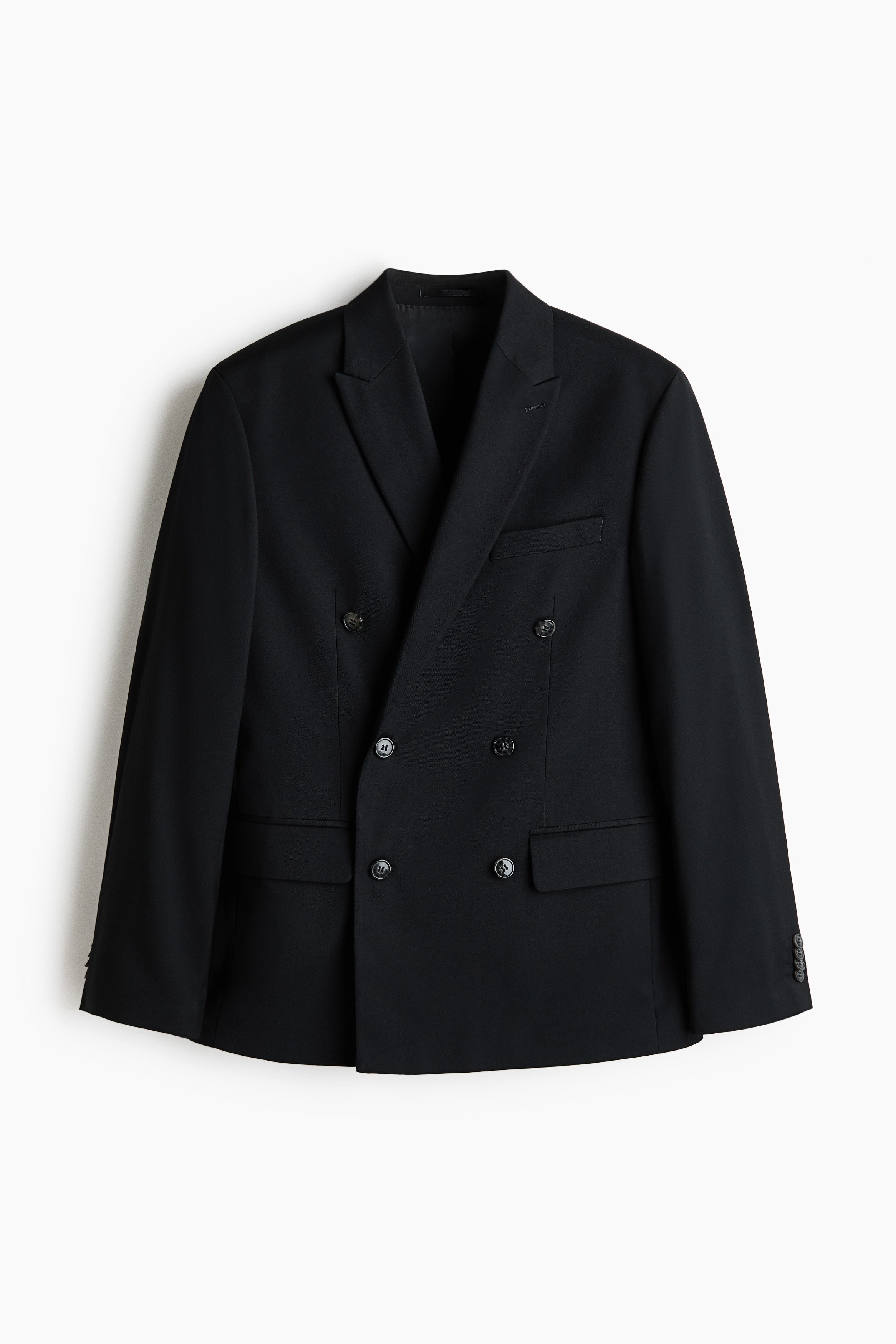 レギュラーフィット ダブルブレストジャケット - ブラック - Men | H&M JP