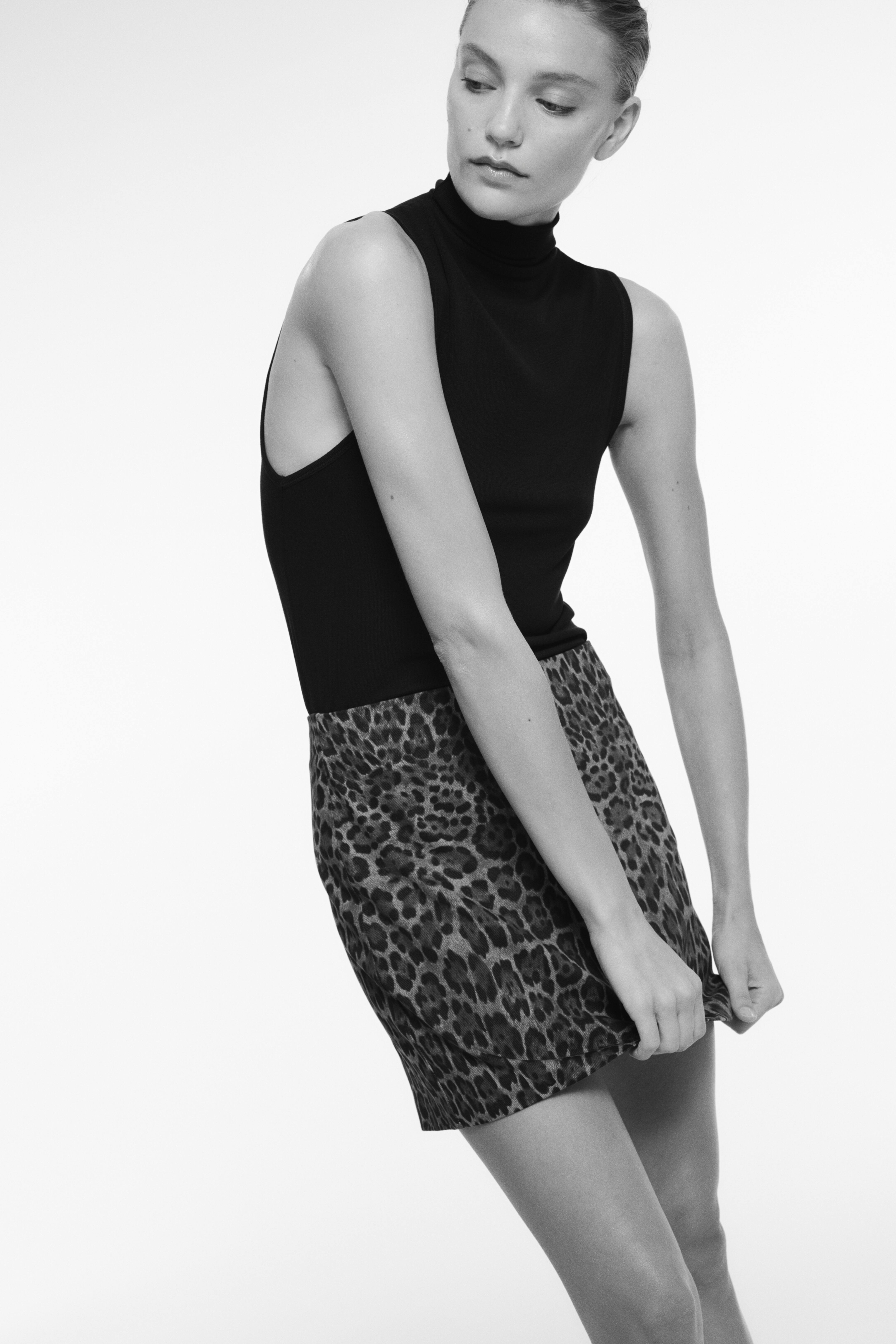 Twill Mini Skirt