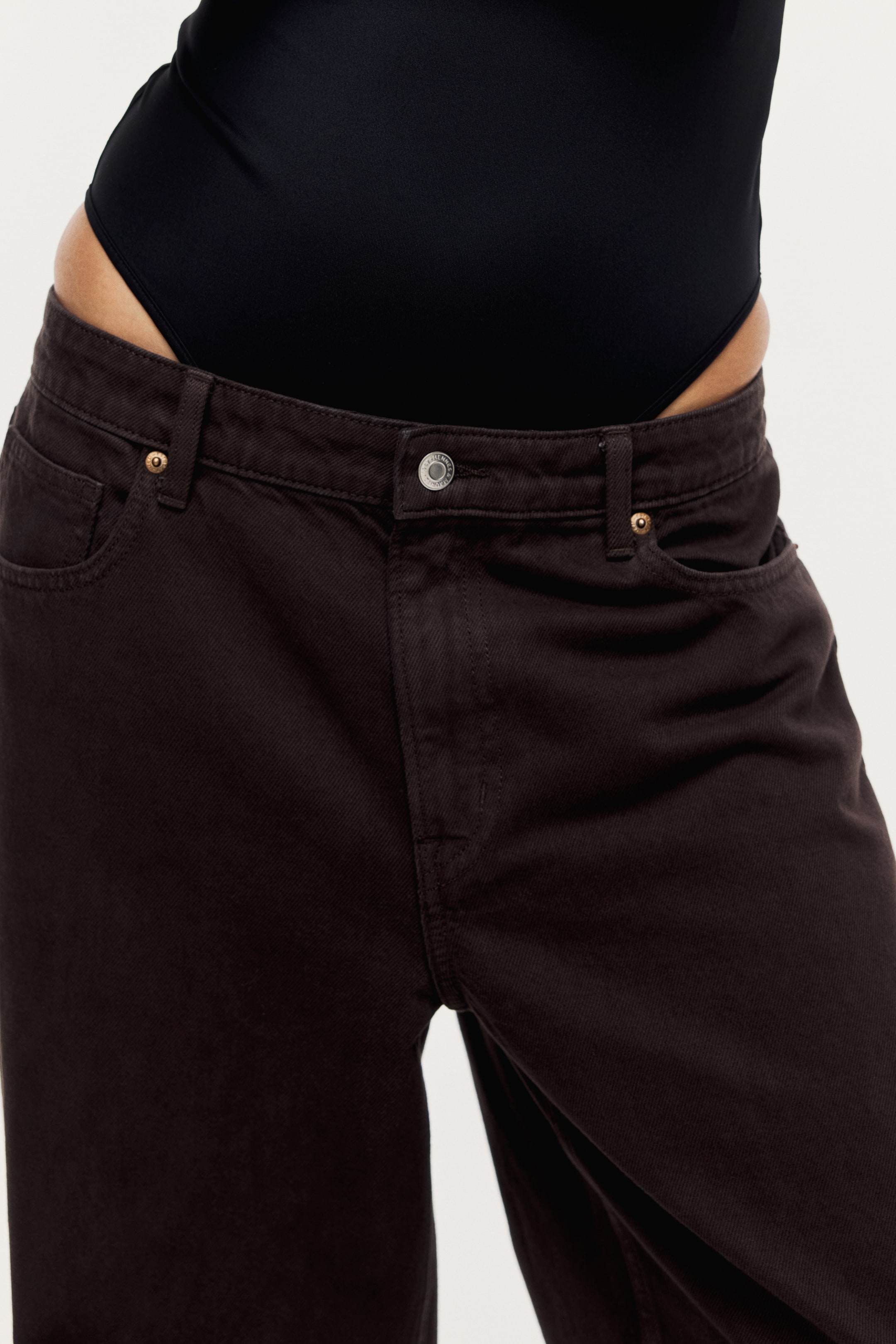 Ingrandisci l'immagine: Body a maniche lunghe in microfibra - Nero - DONNA | H&M CH 2