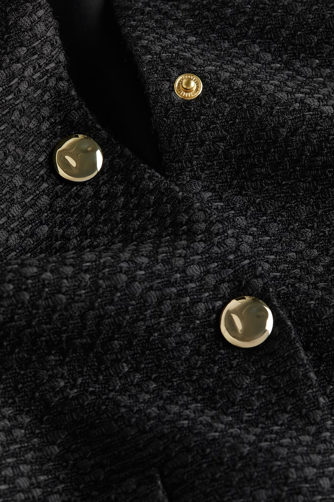 Textured jacket - Black - 5