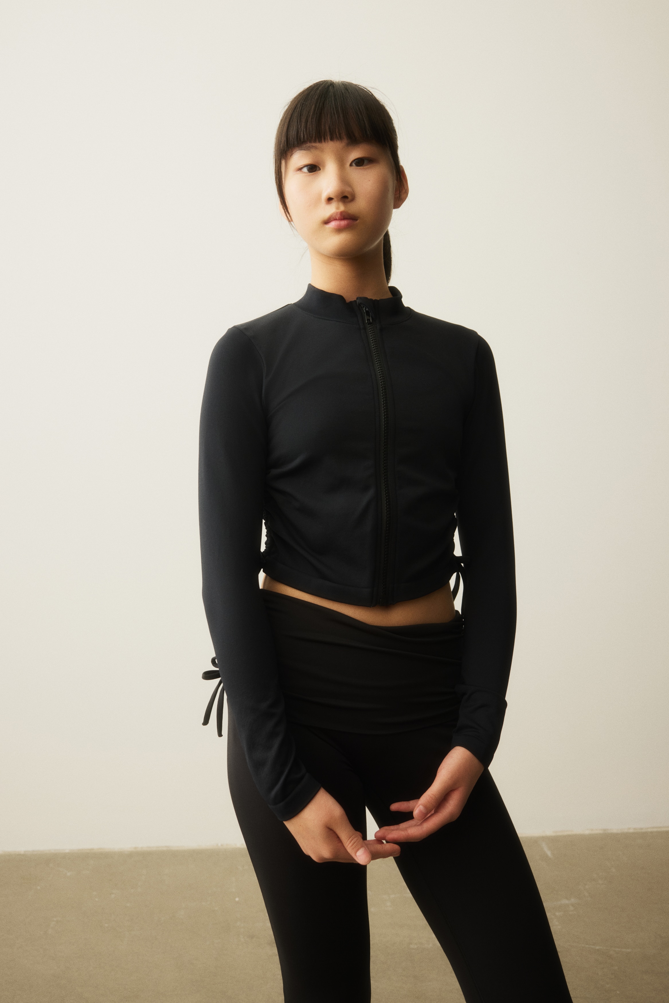 Giacca sportiva in DryMove™ con cerniera - Nero/Rosa chiaro/Viola polvere