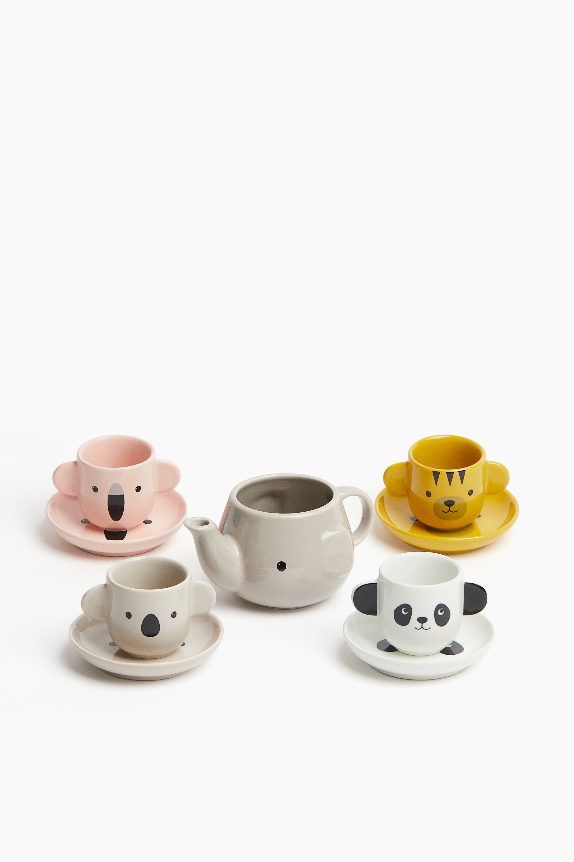 Set da t� da gioco con motivi 5 pezzi - Grigio chiaro/animali - HOME | H\u0026M  IT