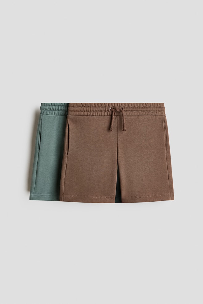 2-Pack Sweatshorts - Dark taupe/dusty green/Dusty blue/dark dusty blue/Navy blue/dark red - 1