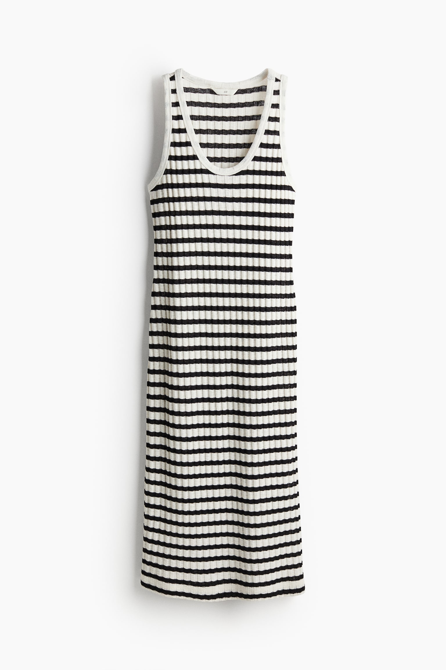 Rib Knit Dress - White/Black stripe/Blue marle/Pale green marle/Light beige - 2