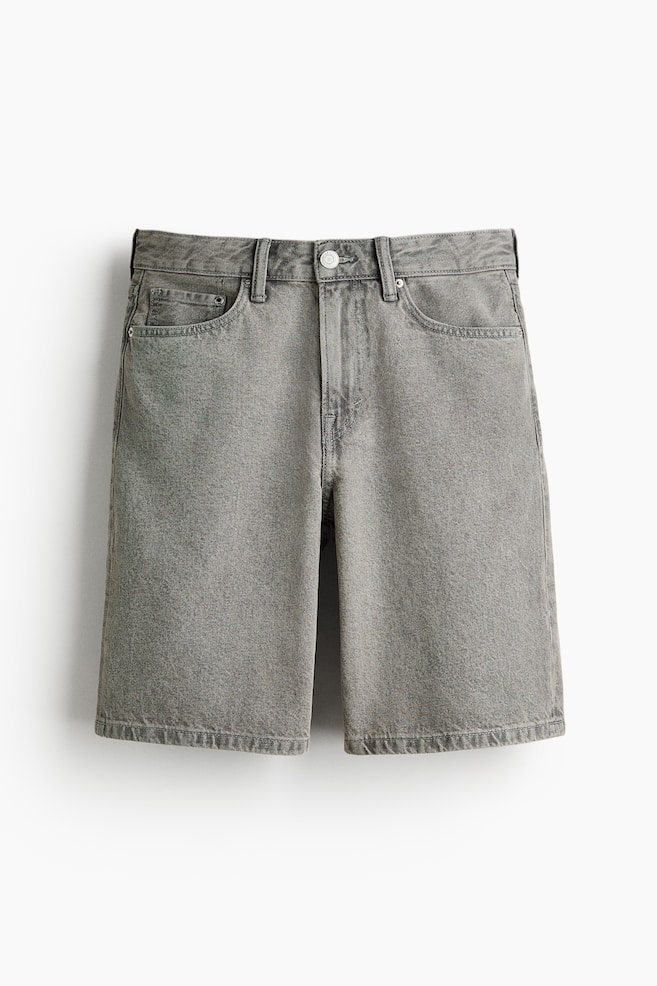 Calções em ganga Relaxed Fit - Cinzento denim/Azul denim claro/Preto denim/Creme/Azul denim/Castanho denim - 1