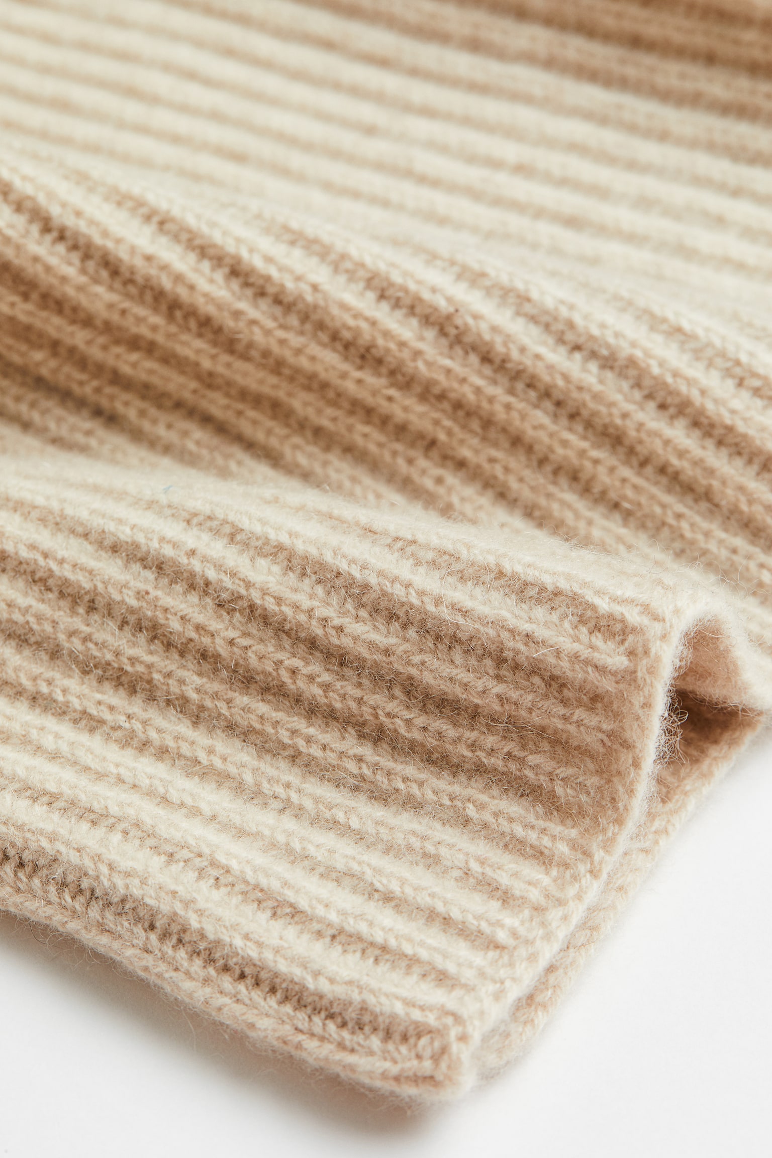 Cashmere tube scarf - Beige/Black - 2