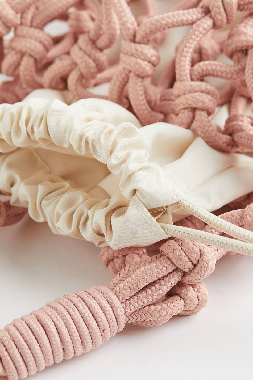 Small string pouch bag Old rose Ladies H&M GB